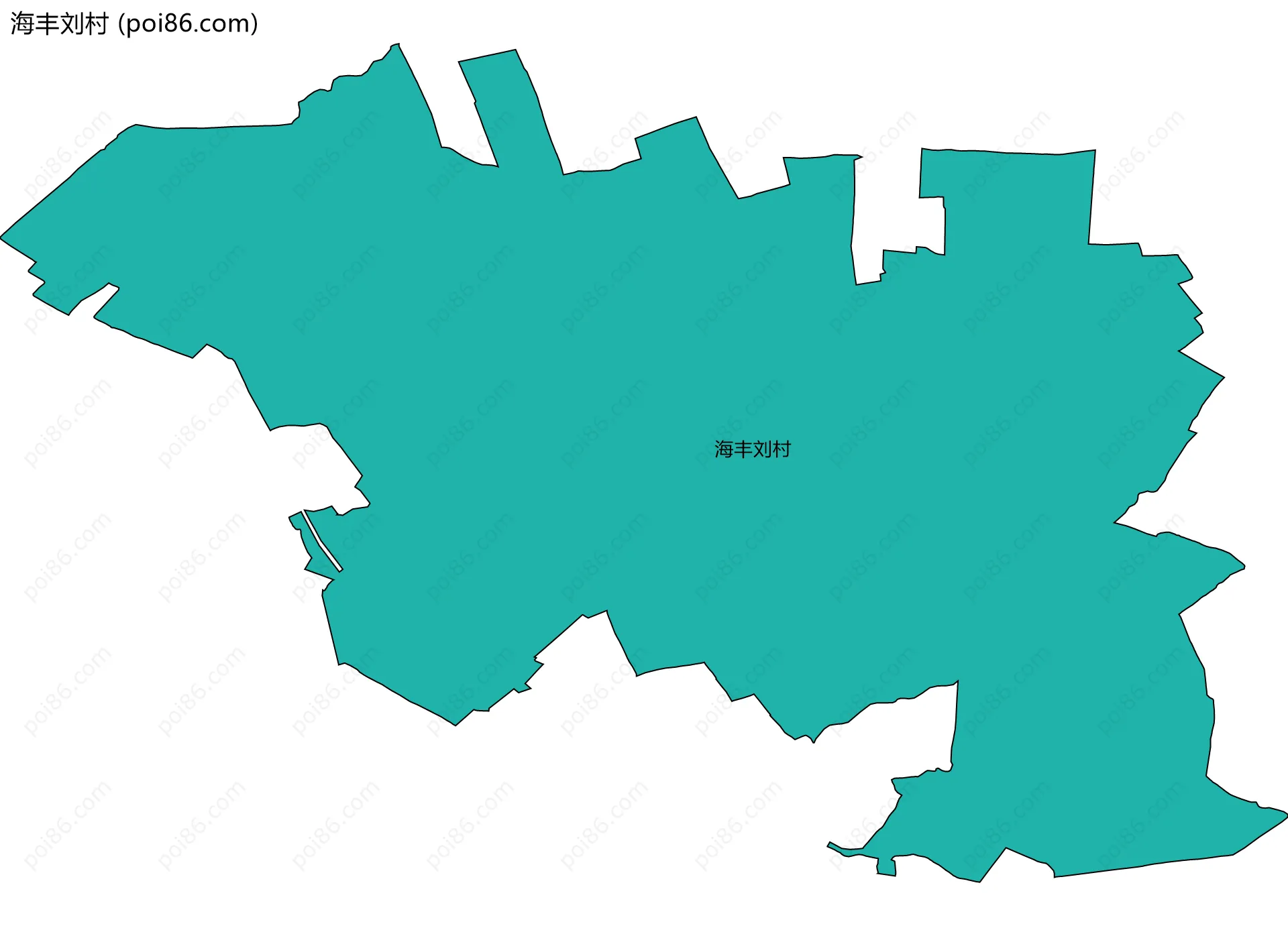 海丰刘村边界地图