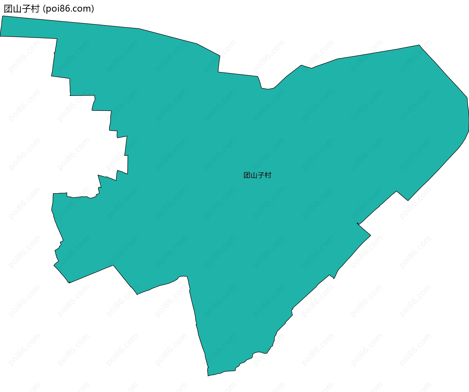 团山子村边界地图