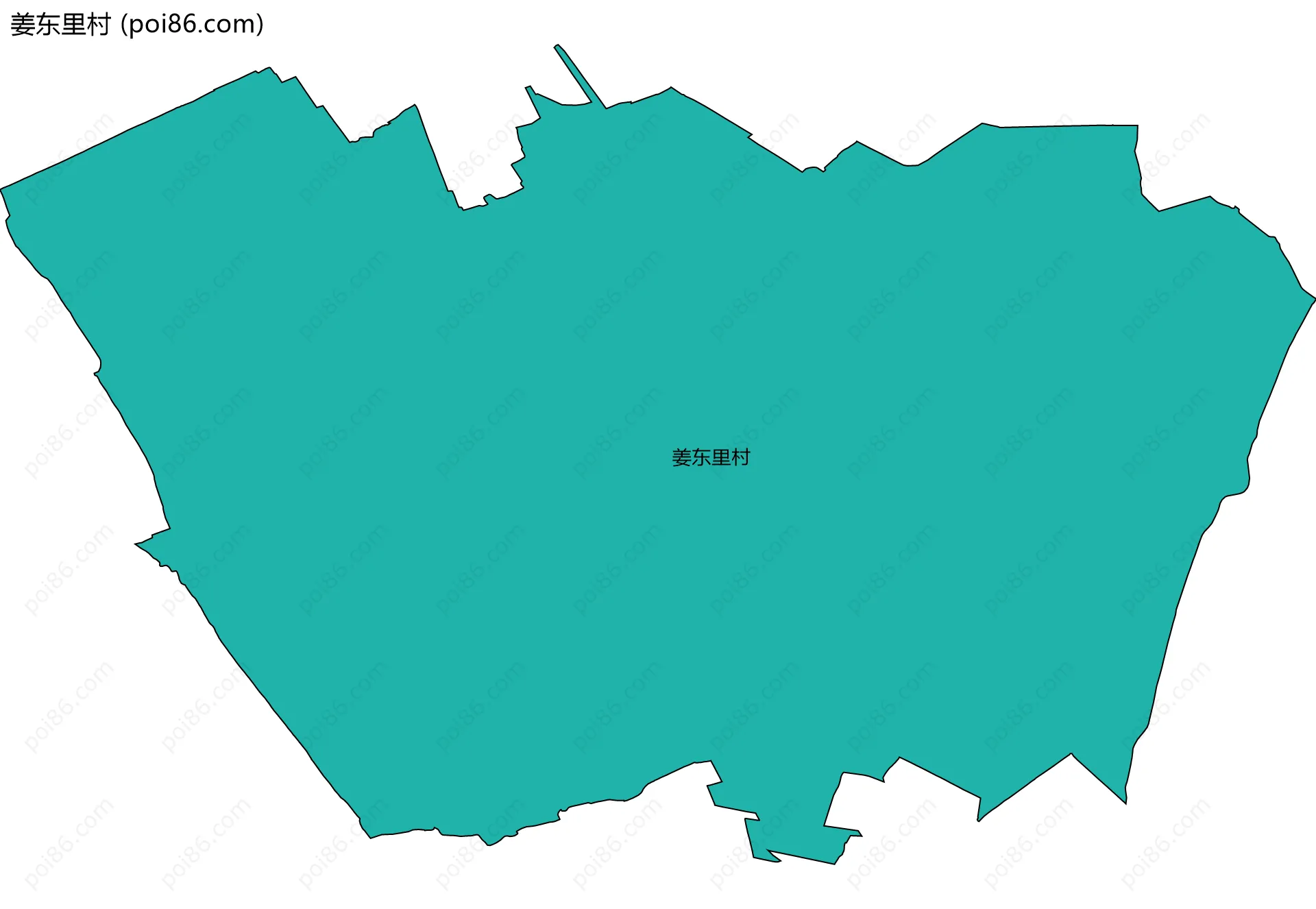 姜东里村边界地图