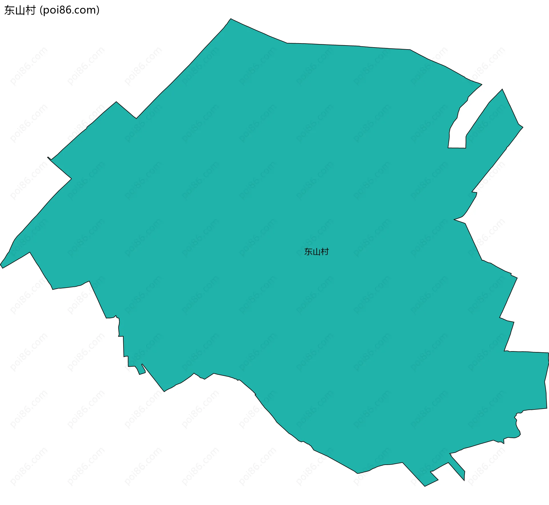 东山村边界地图