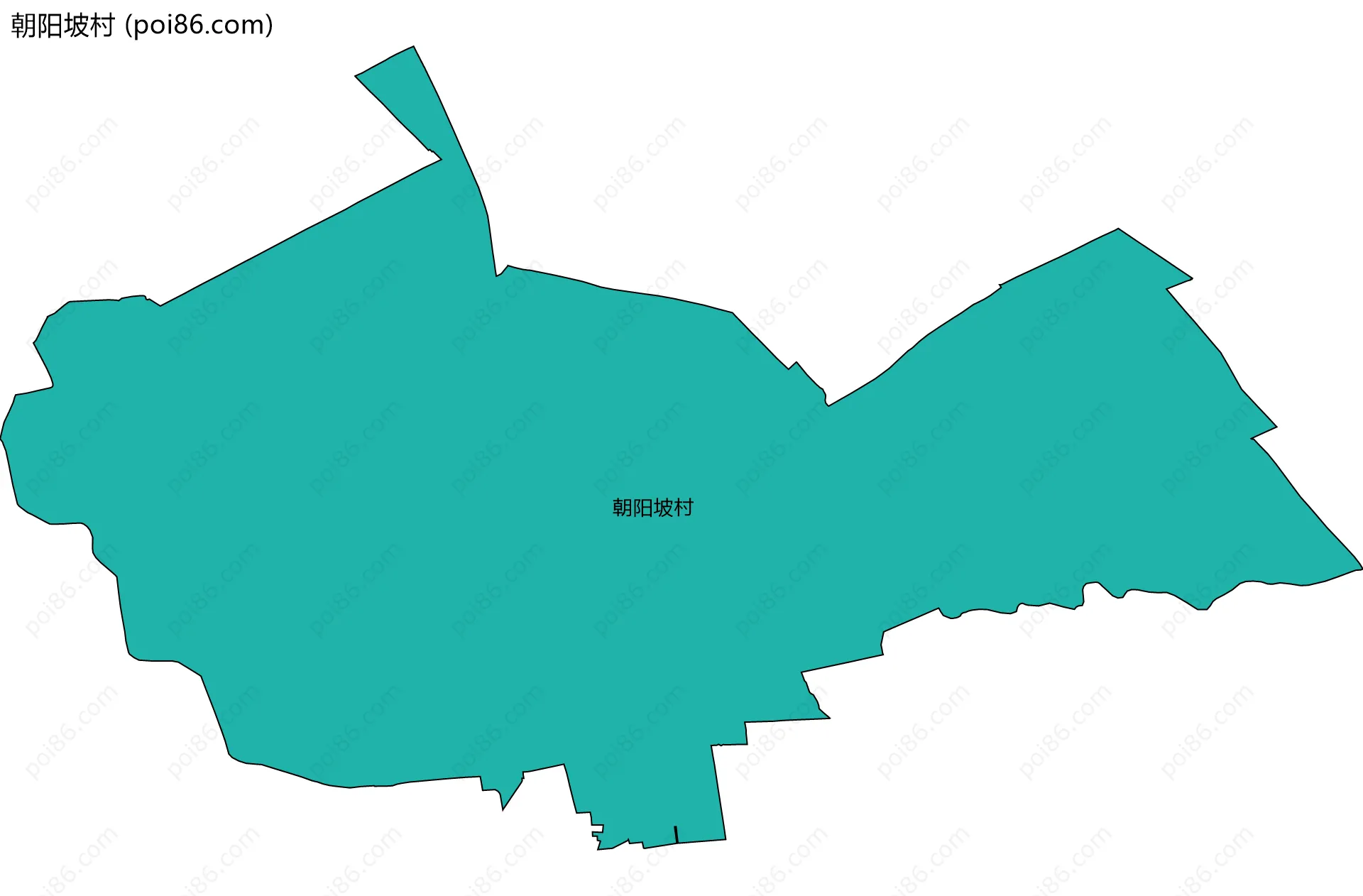 朝阳坡村边界地图