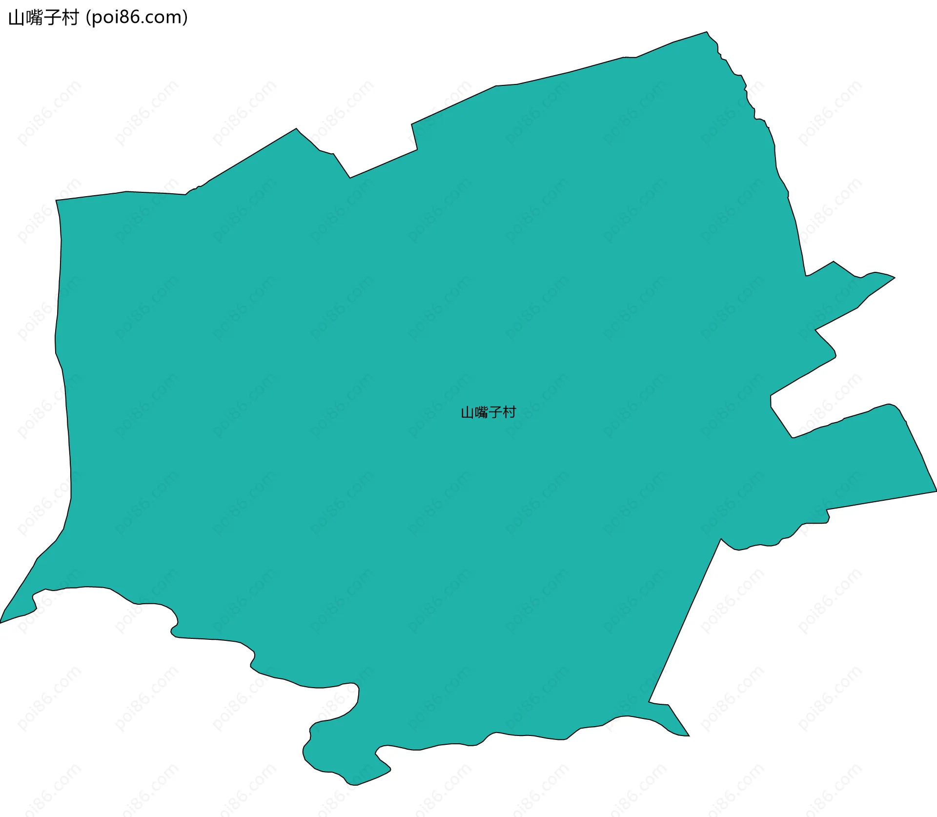 山嘴子村边界地图