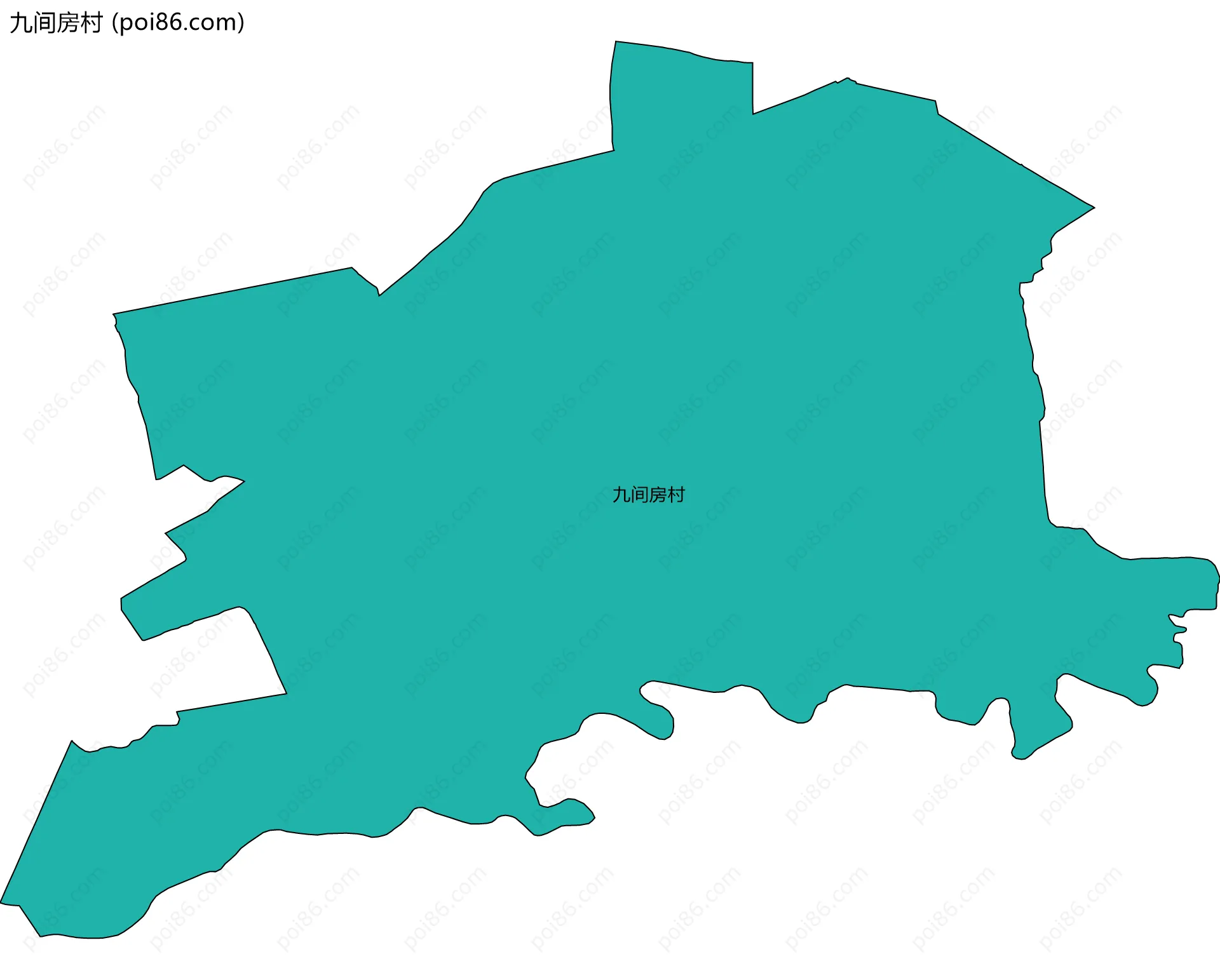 九间房村边界地图