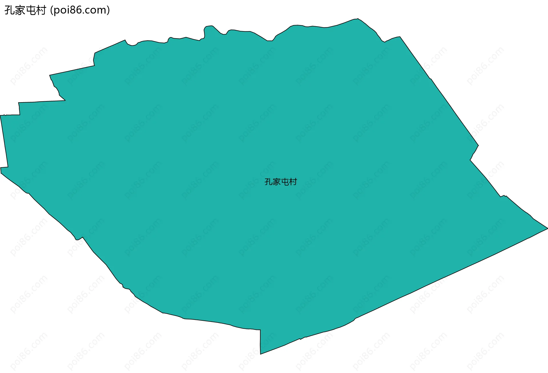 孔家屯村边界地图