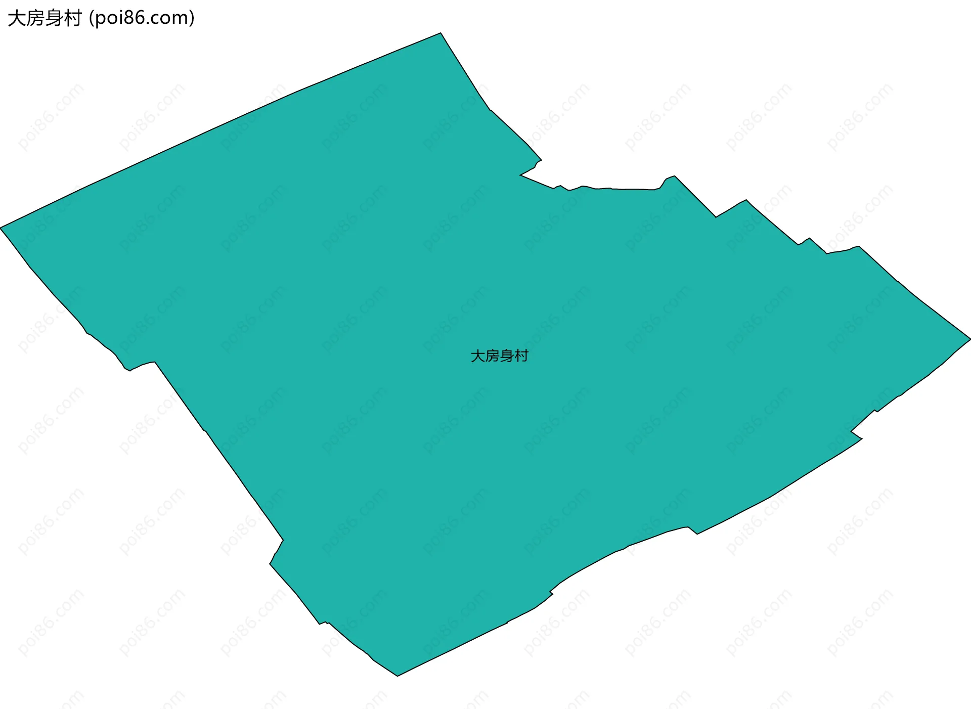 大房身村边界地图