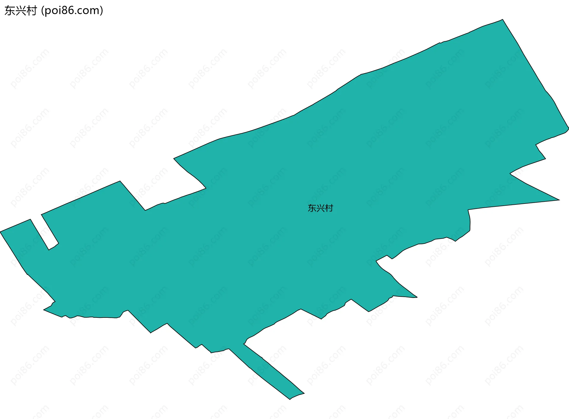 东兴村边界地图