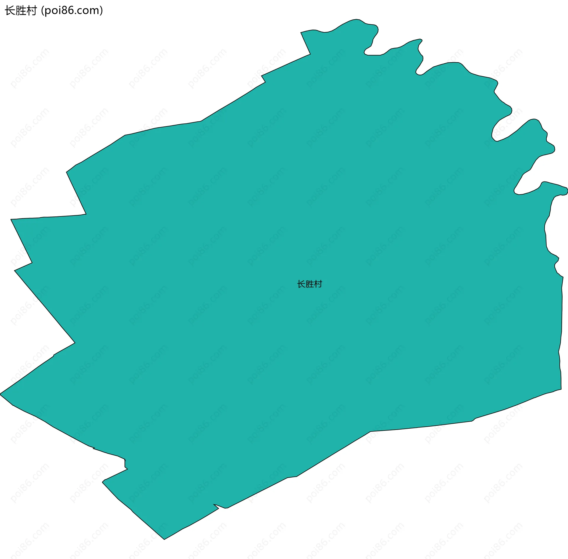 长胜村边界地图