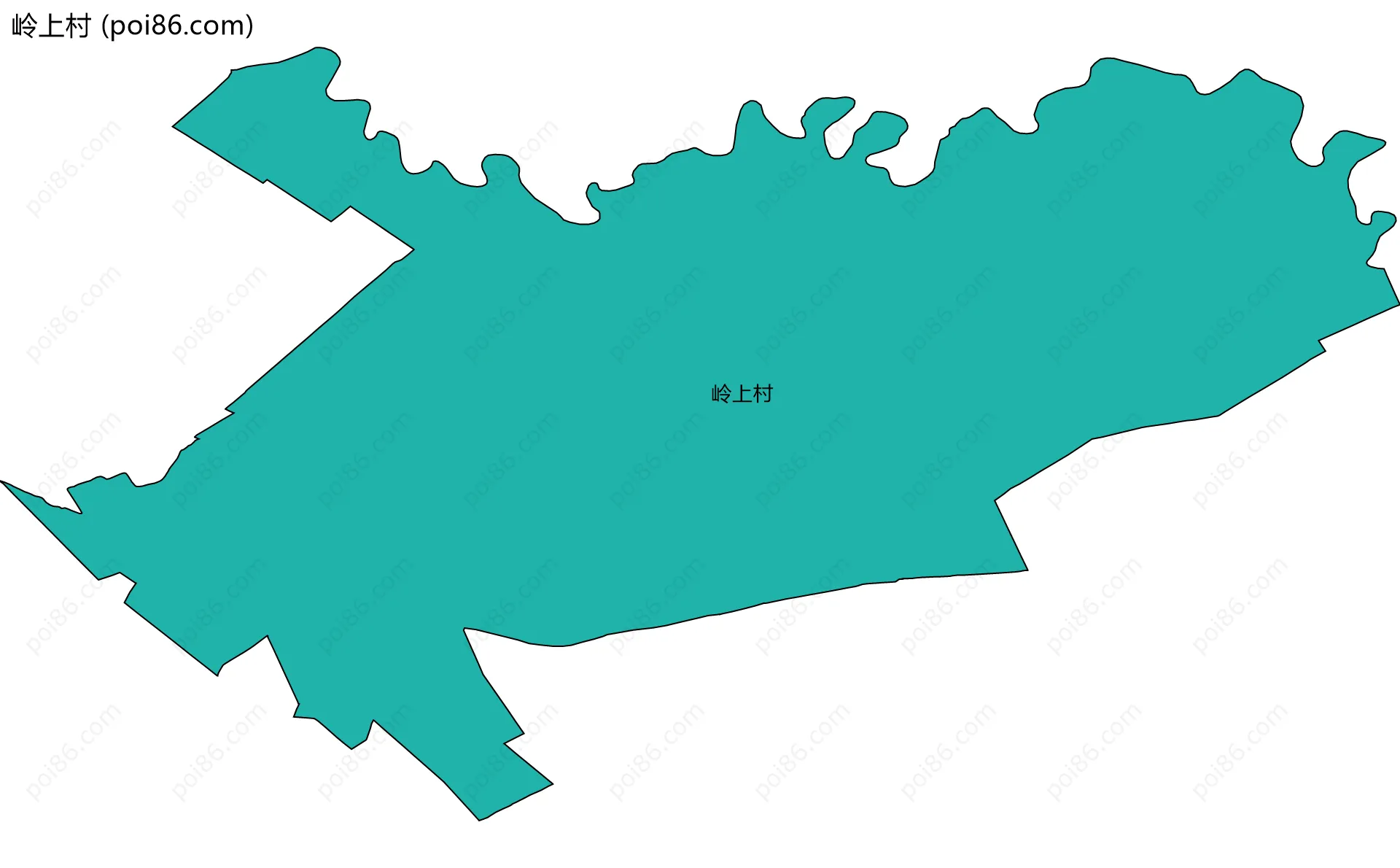 岭上村边界地图