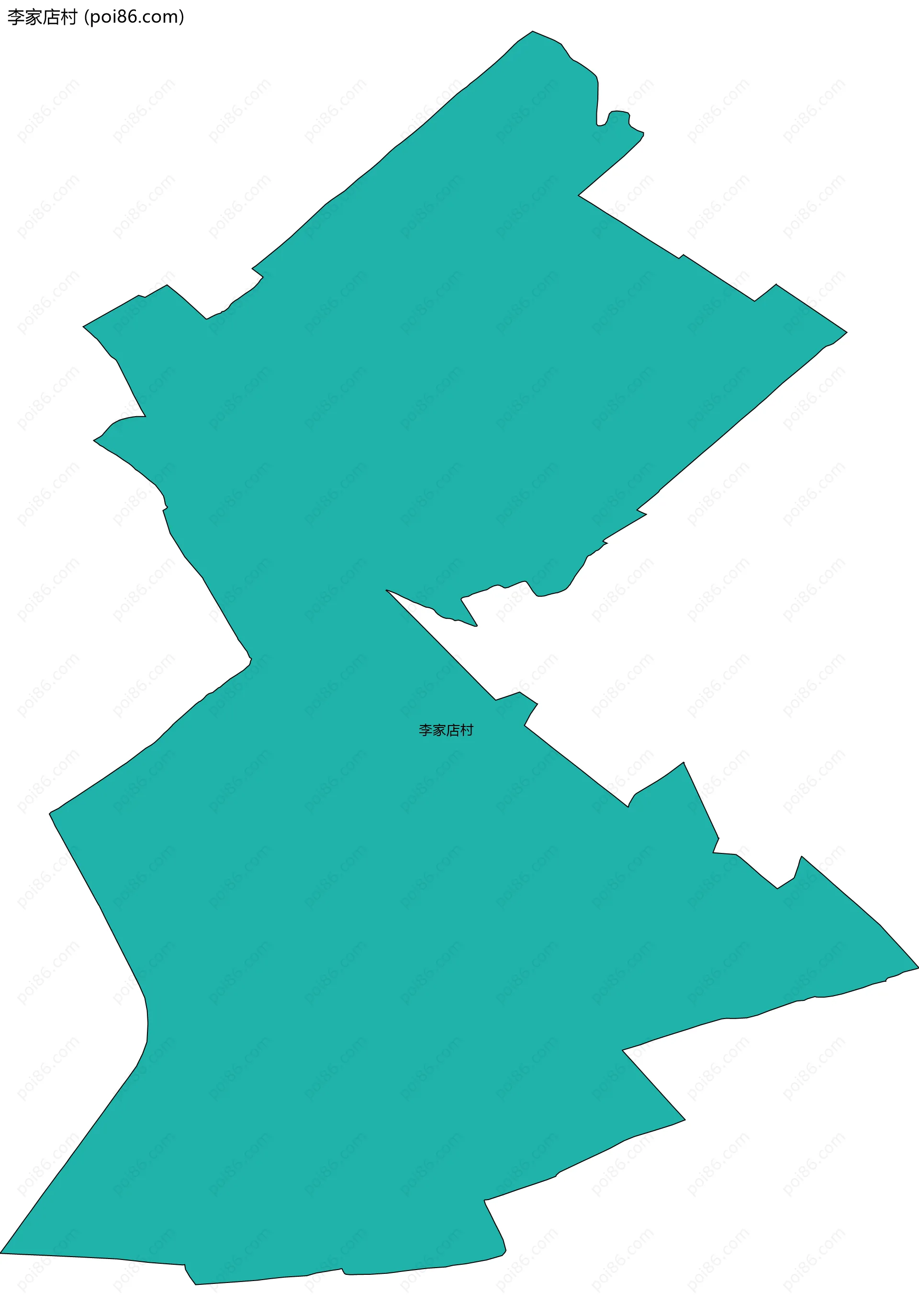 李家店村边界地图
