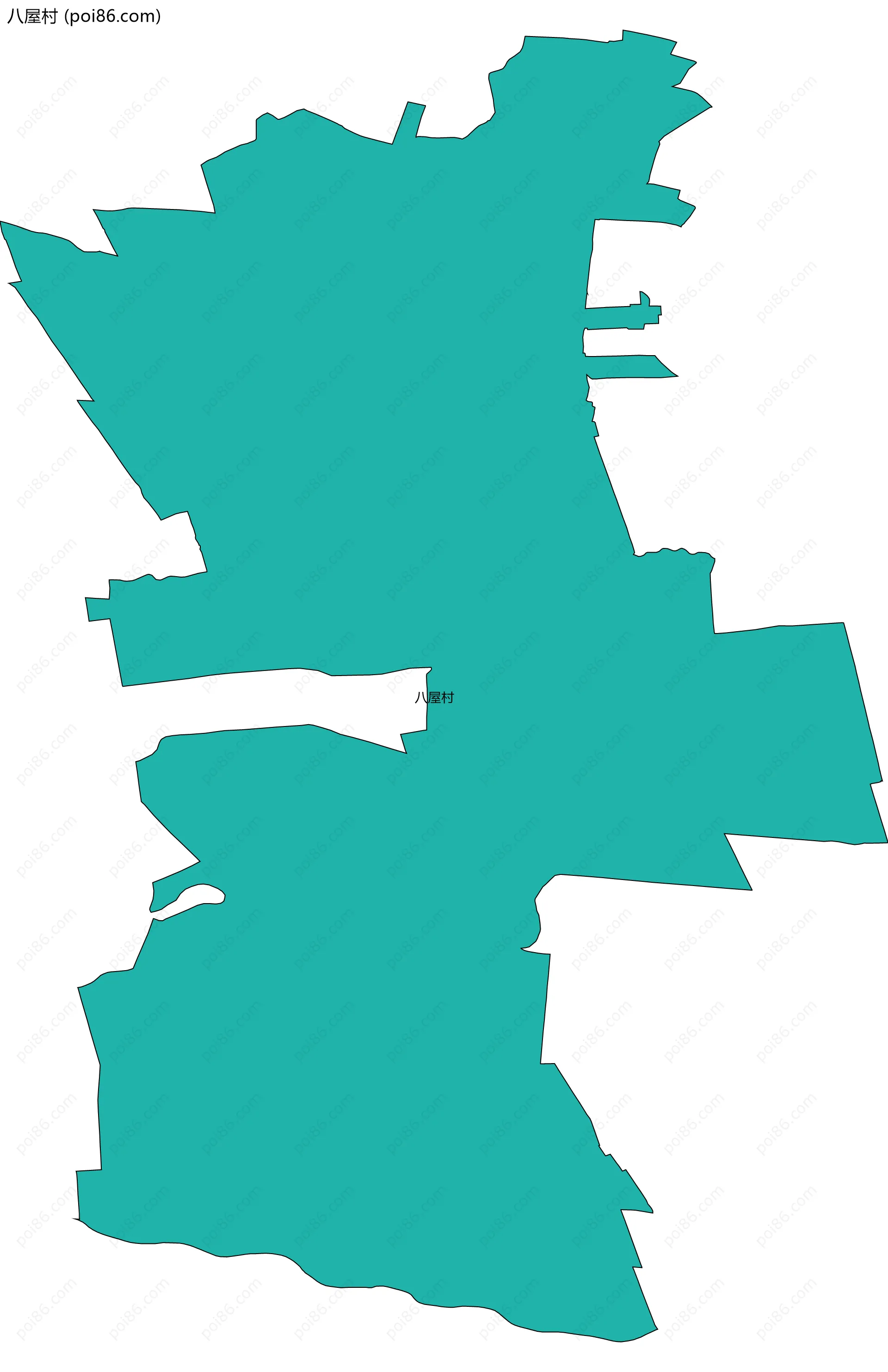 八屋村边界地图