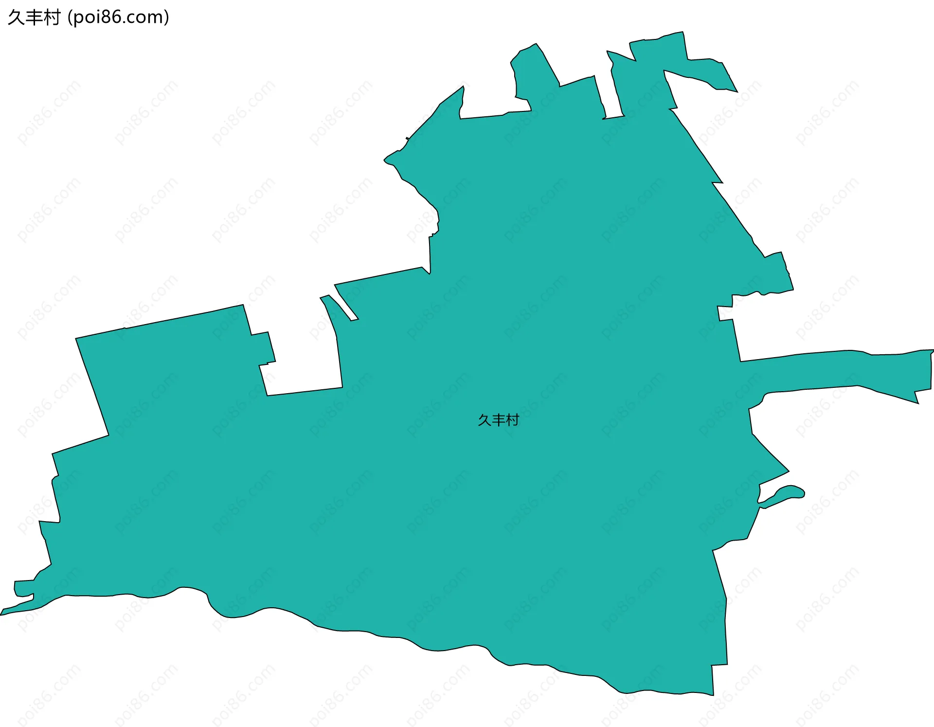 久丰村边界地图