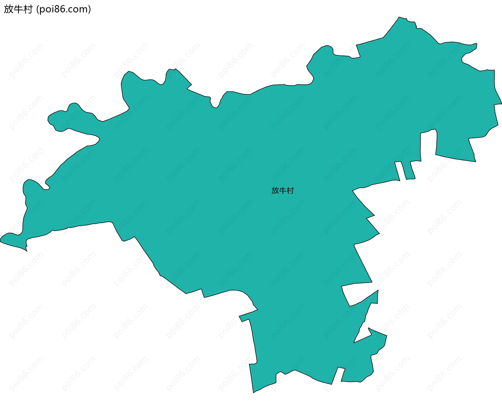 放牛村边界地图