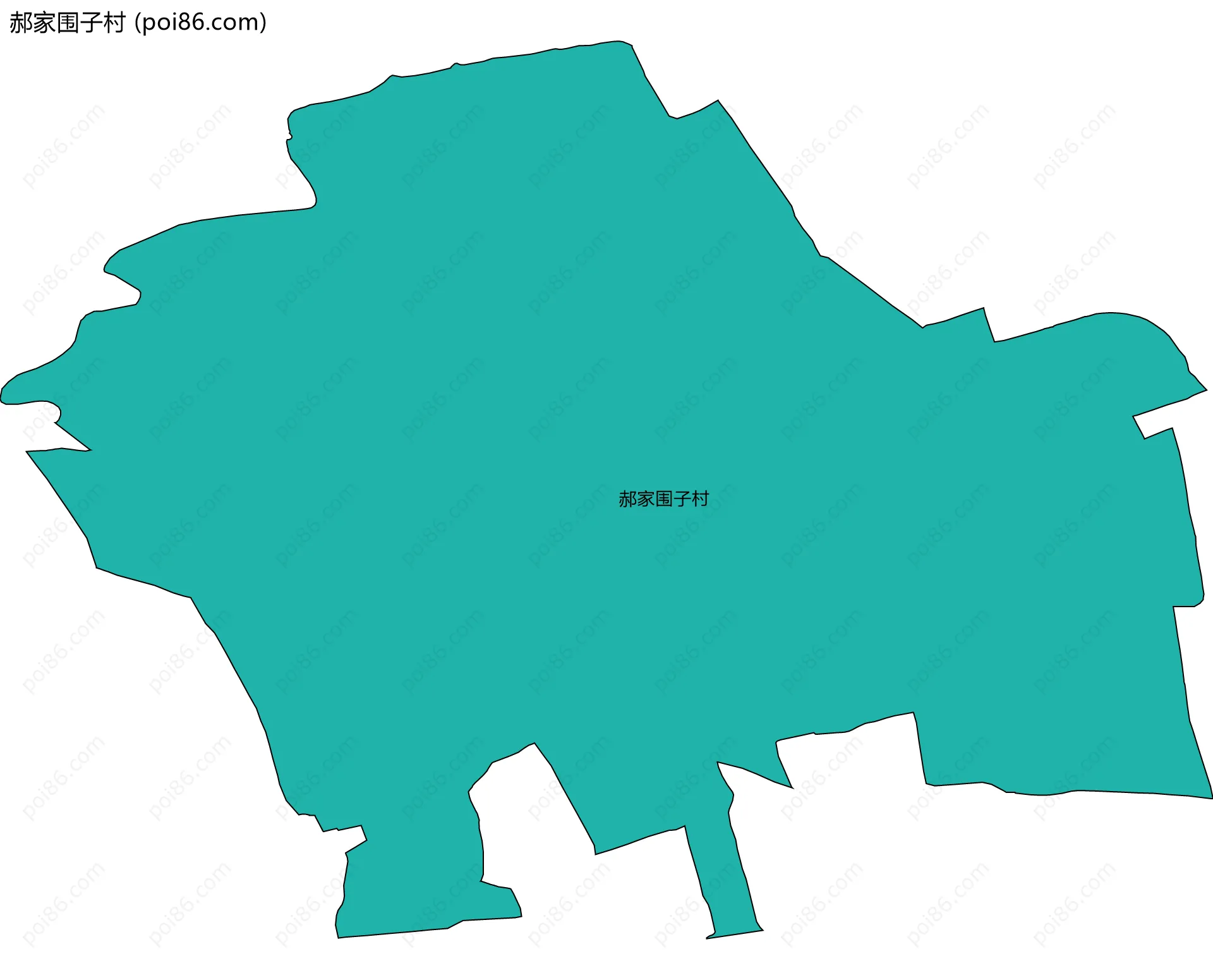 郝家围子村边界地图