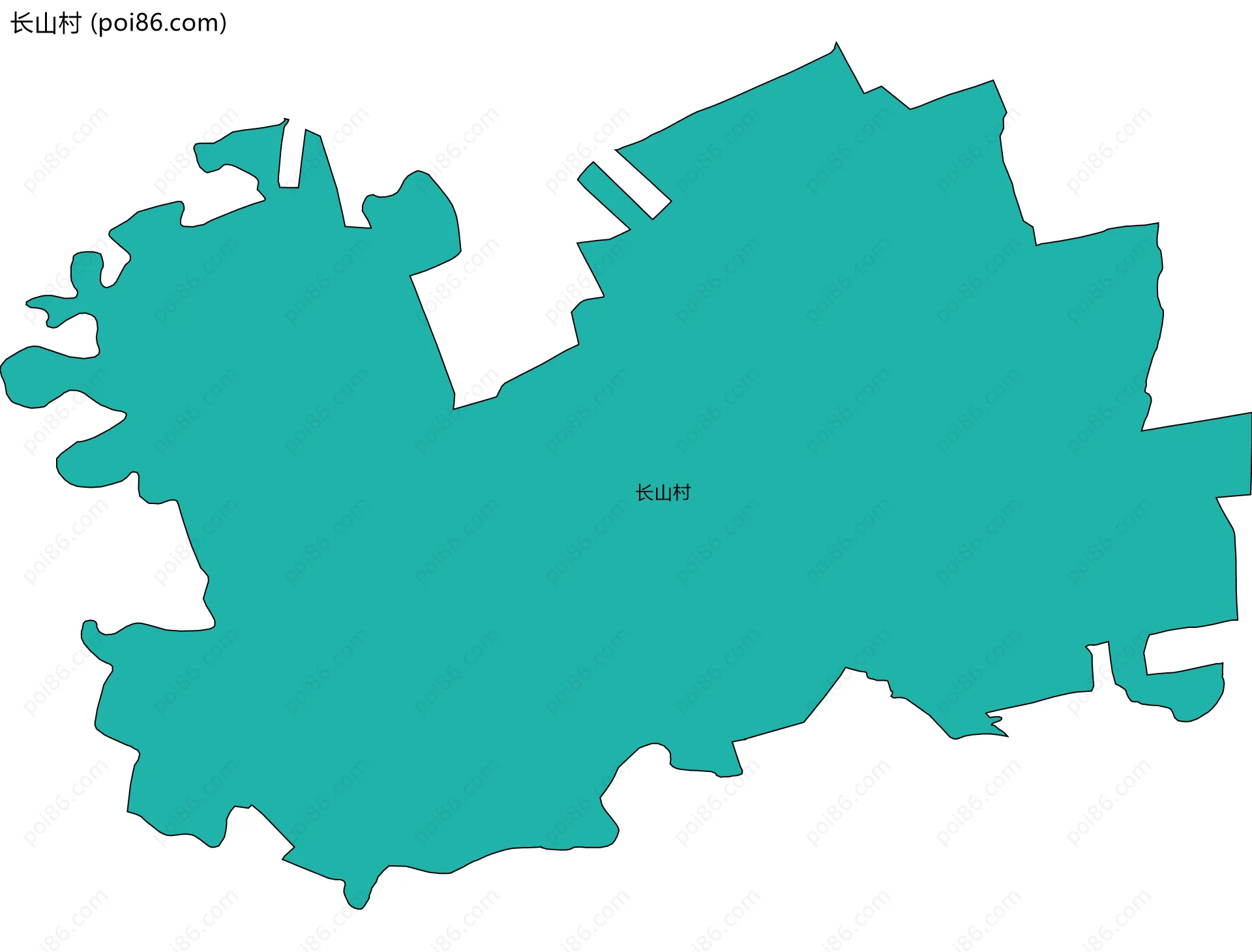 长山村边界地图