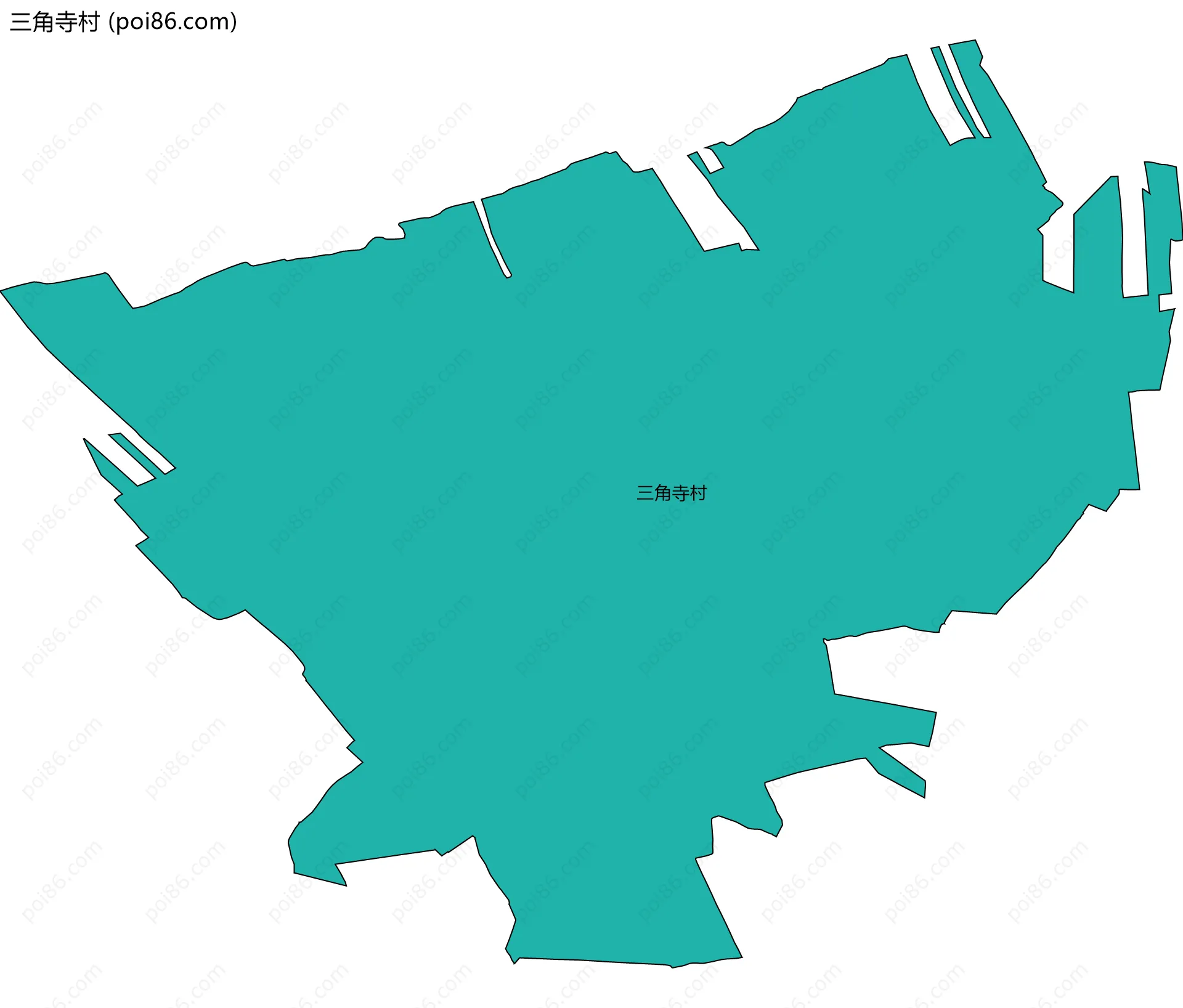 三角寺村边界地图