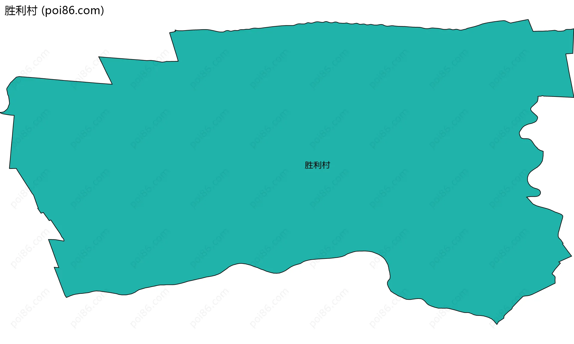 胜利村边界地图
