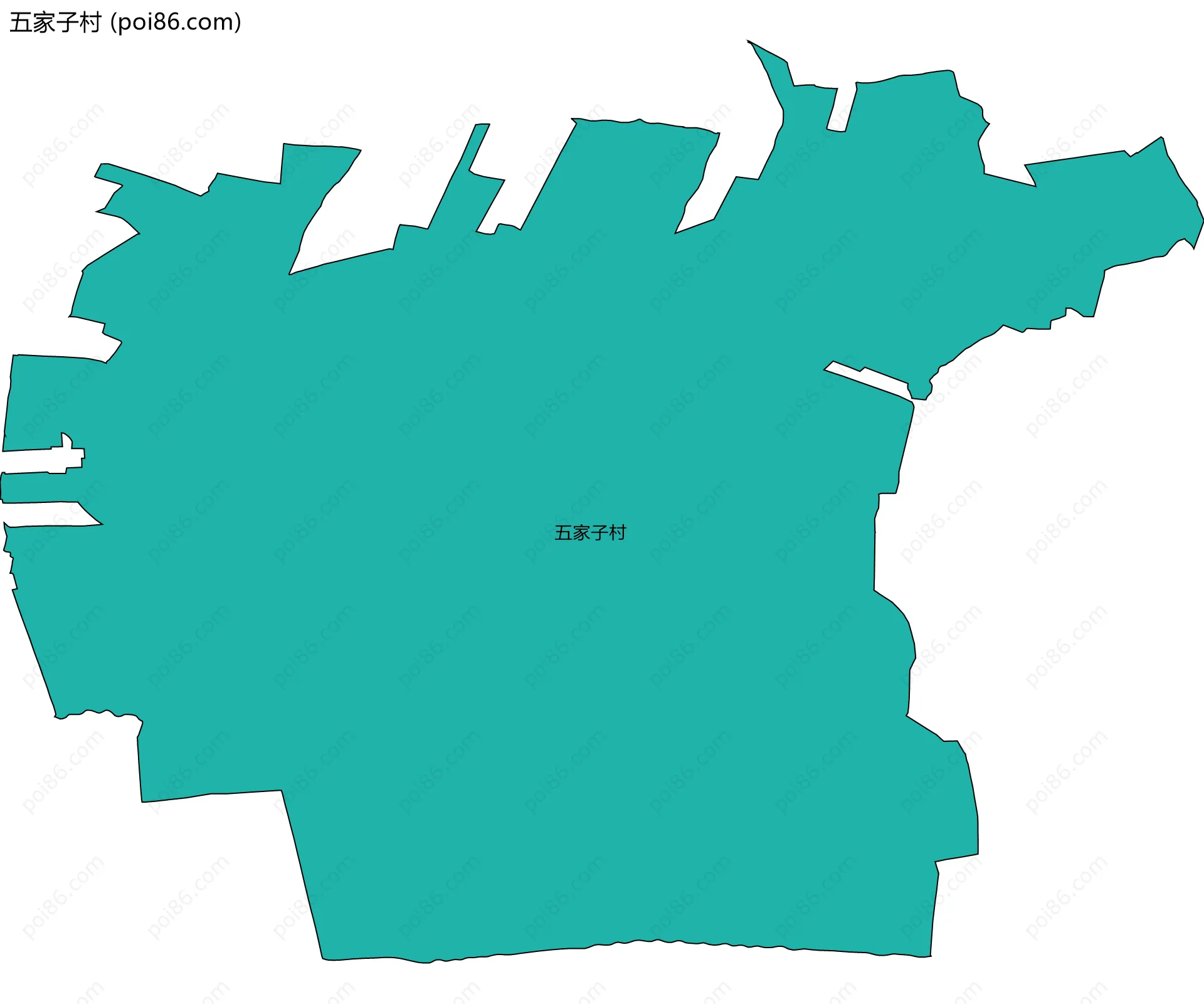 五家子村边界地图