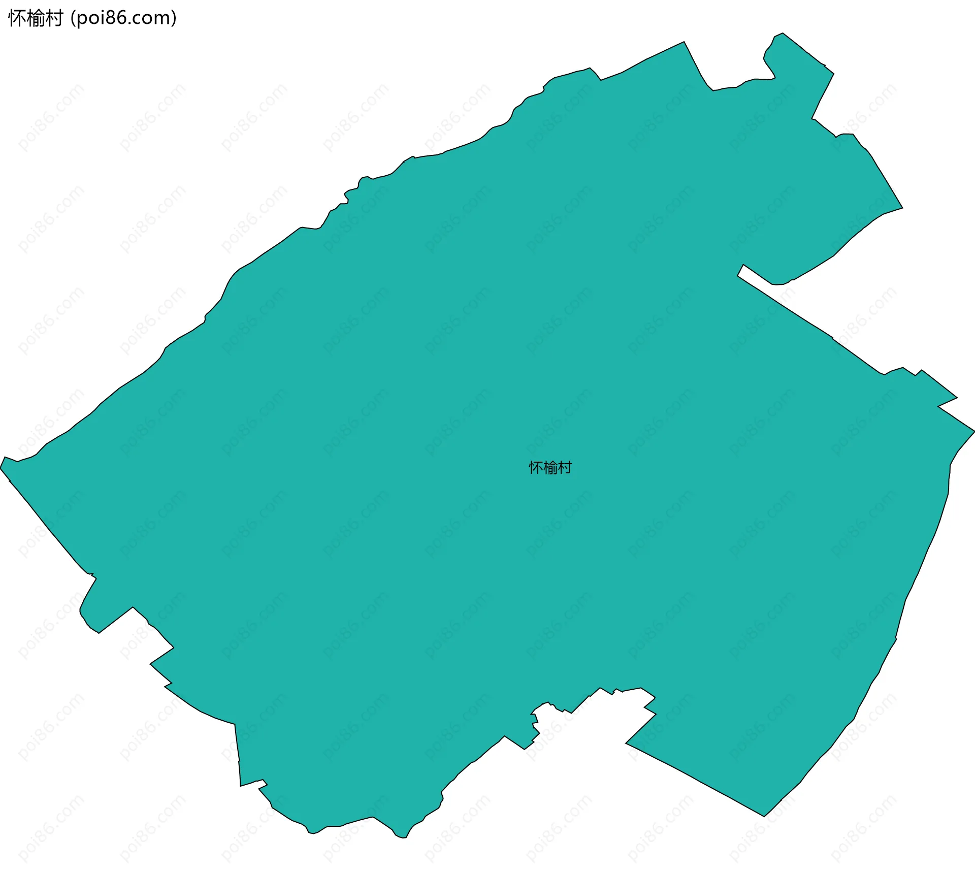 怀榆村边界地图