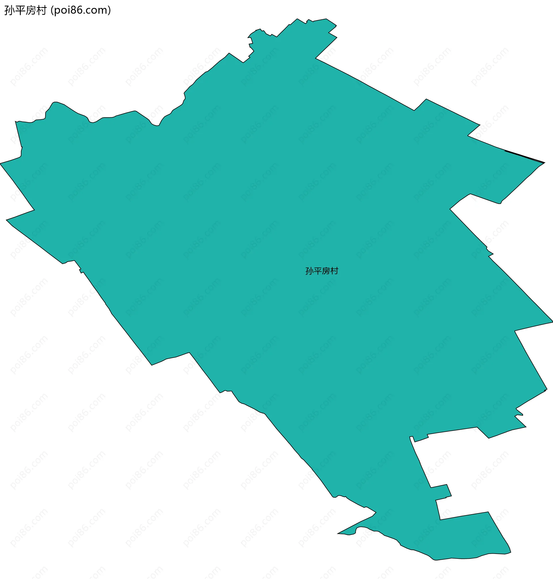 孙平房村边界地图