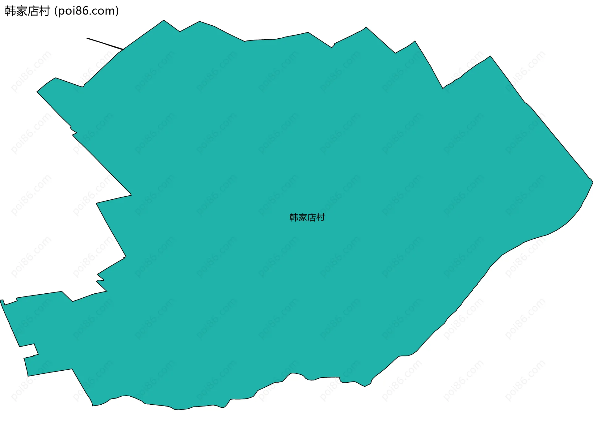 韩家店村边界地图