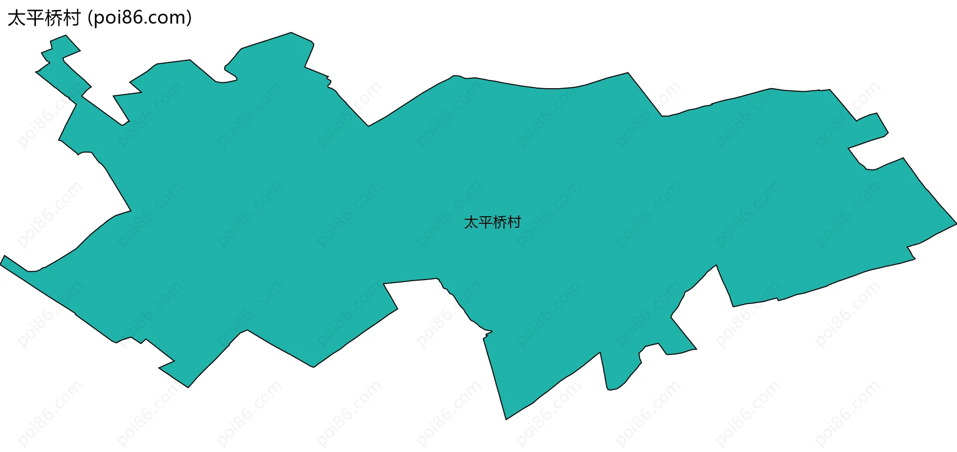 太平桥村边界地图