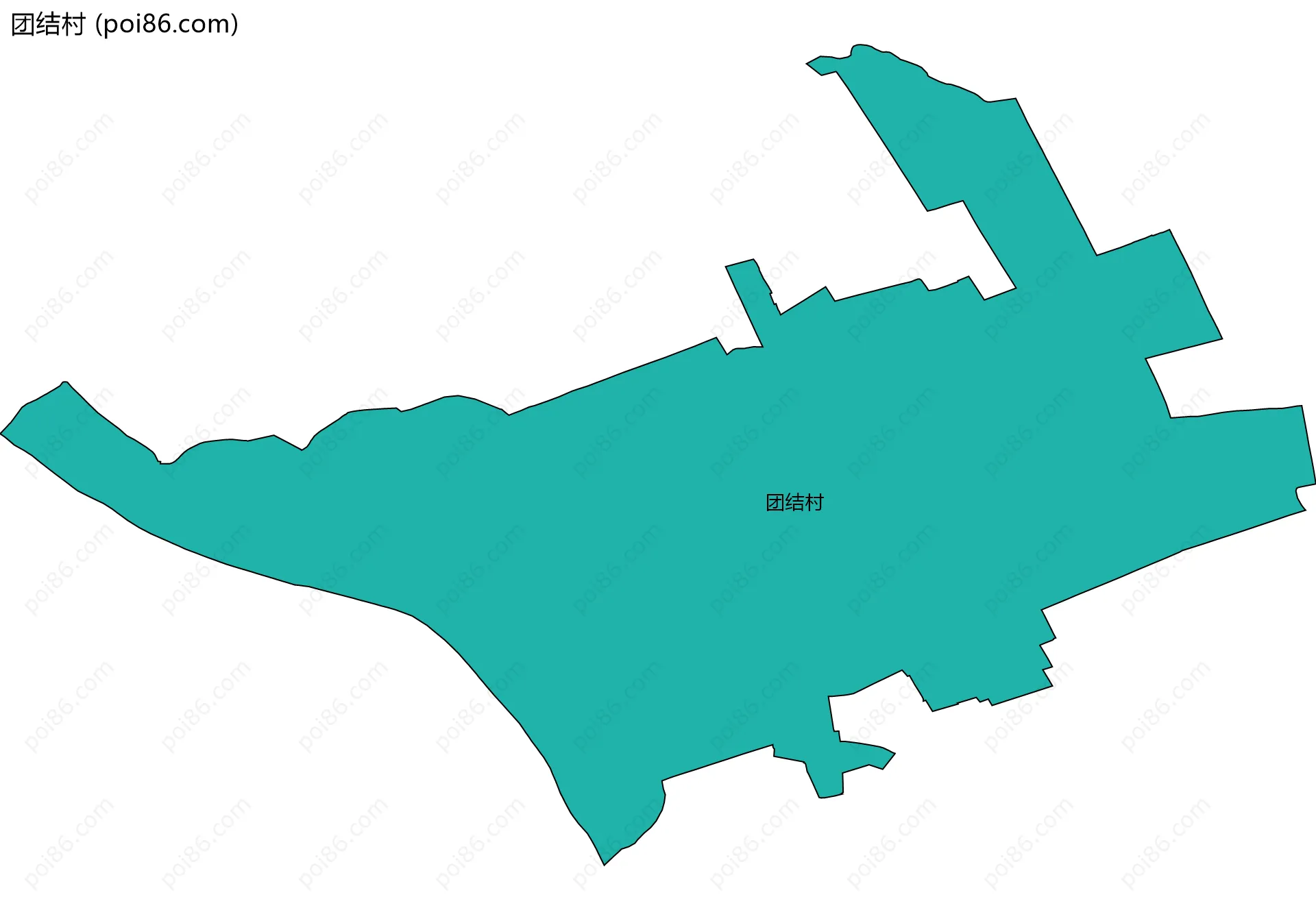 团结村边界地图