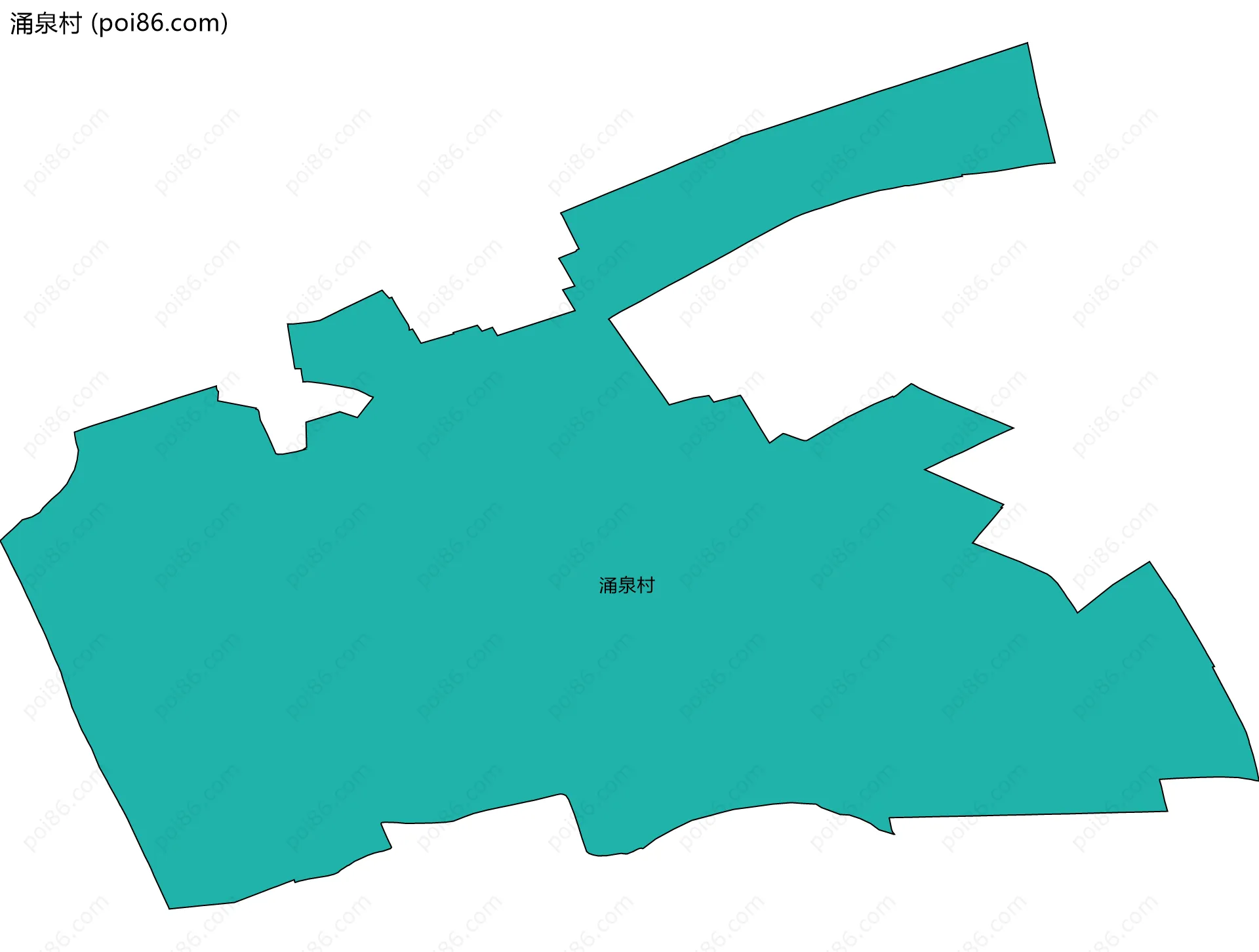 涌泉村边界地图