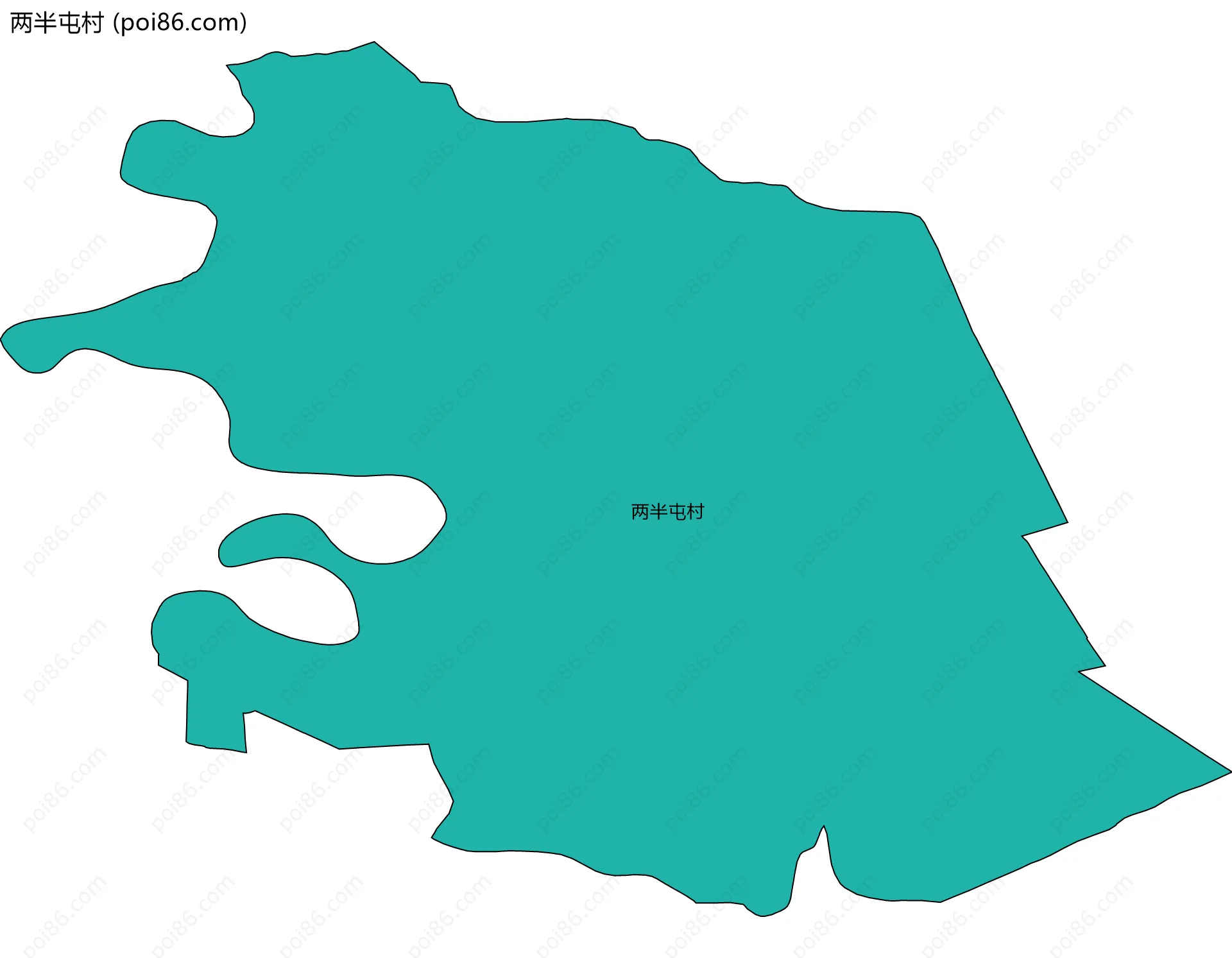 两半屯村边界地图