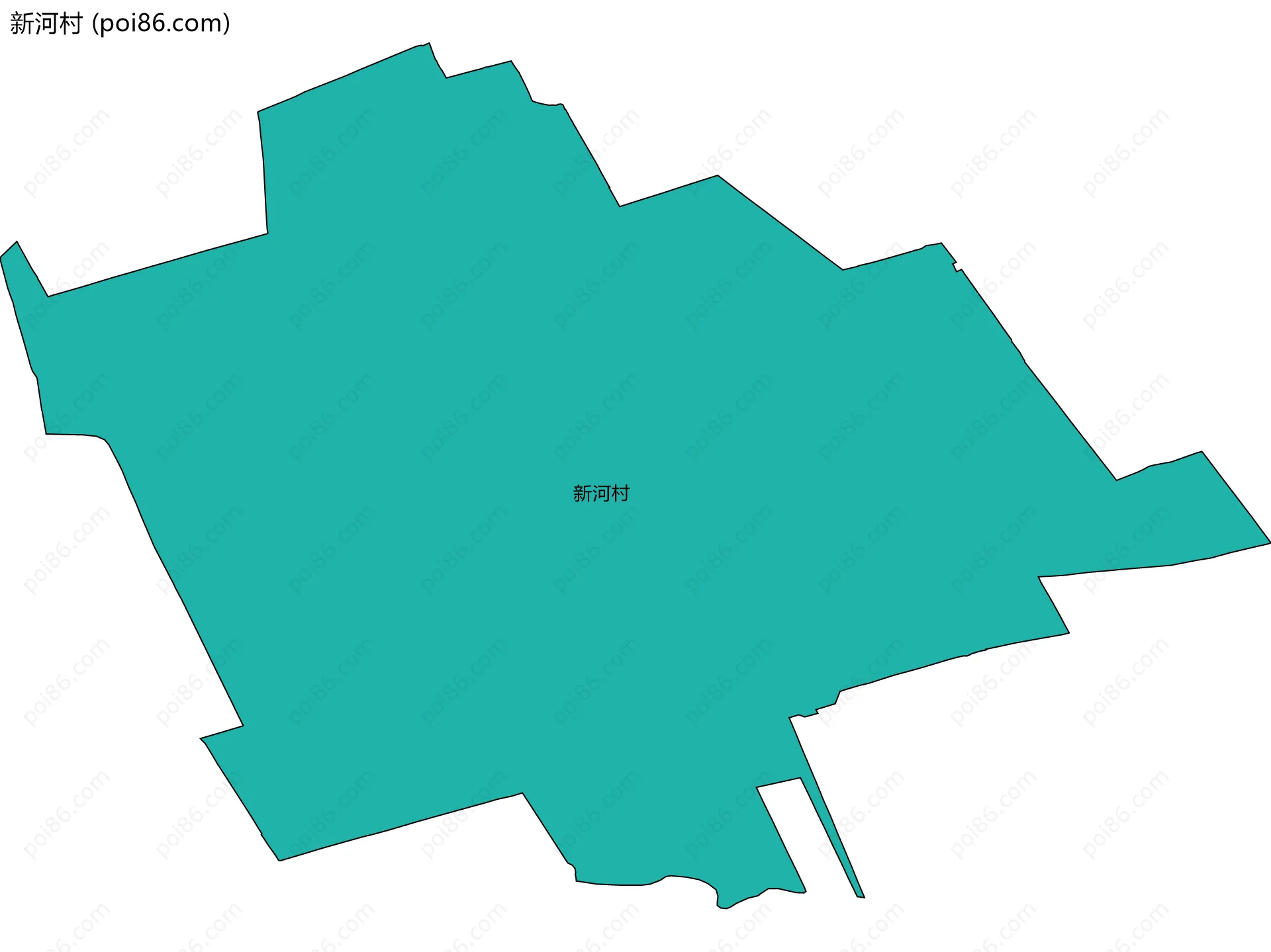 新河村边界地图
