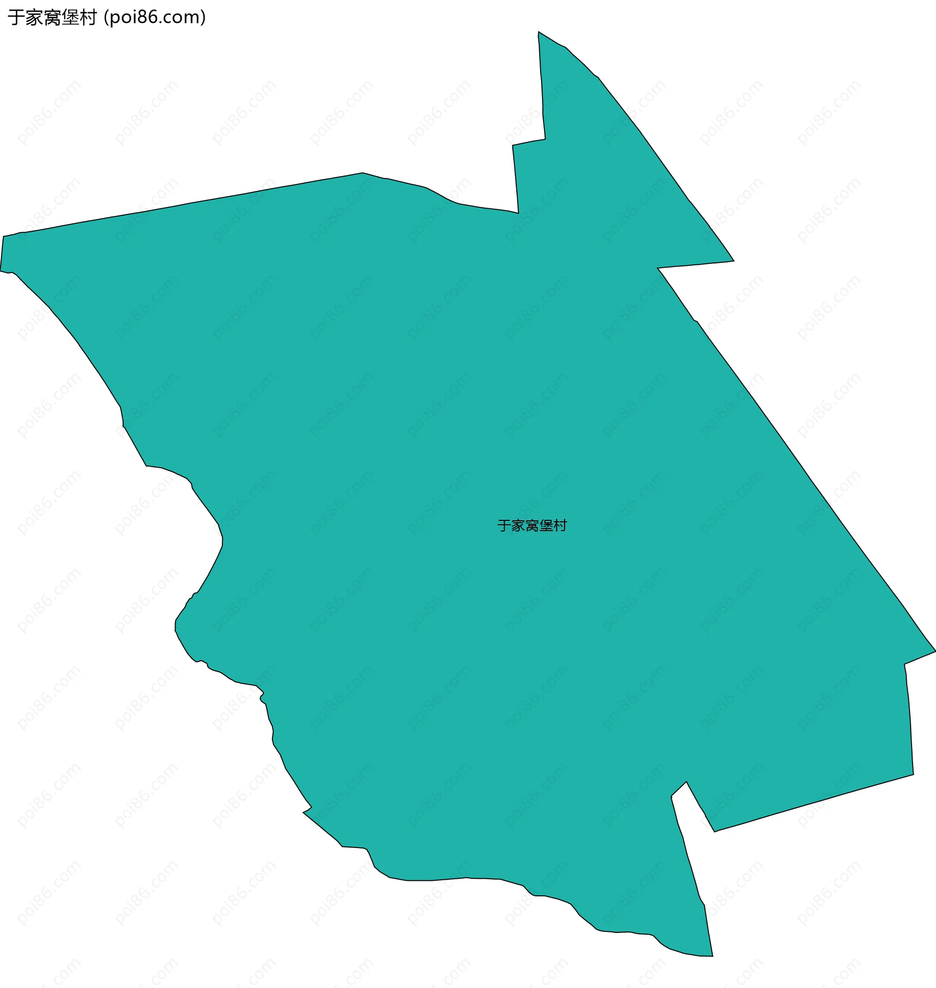 于家窝堡村边界地图