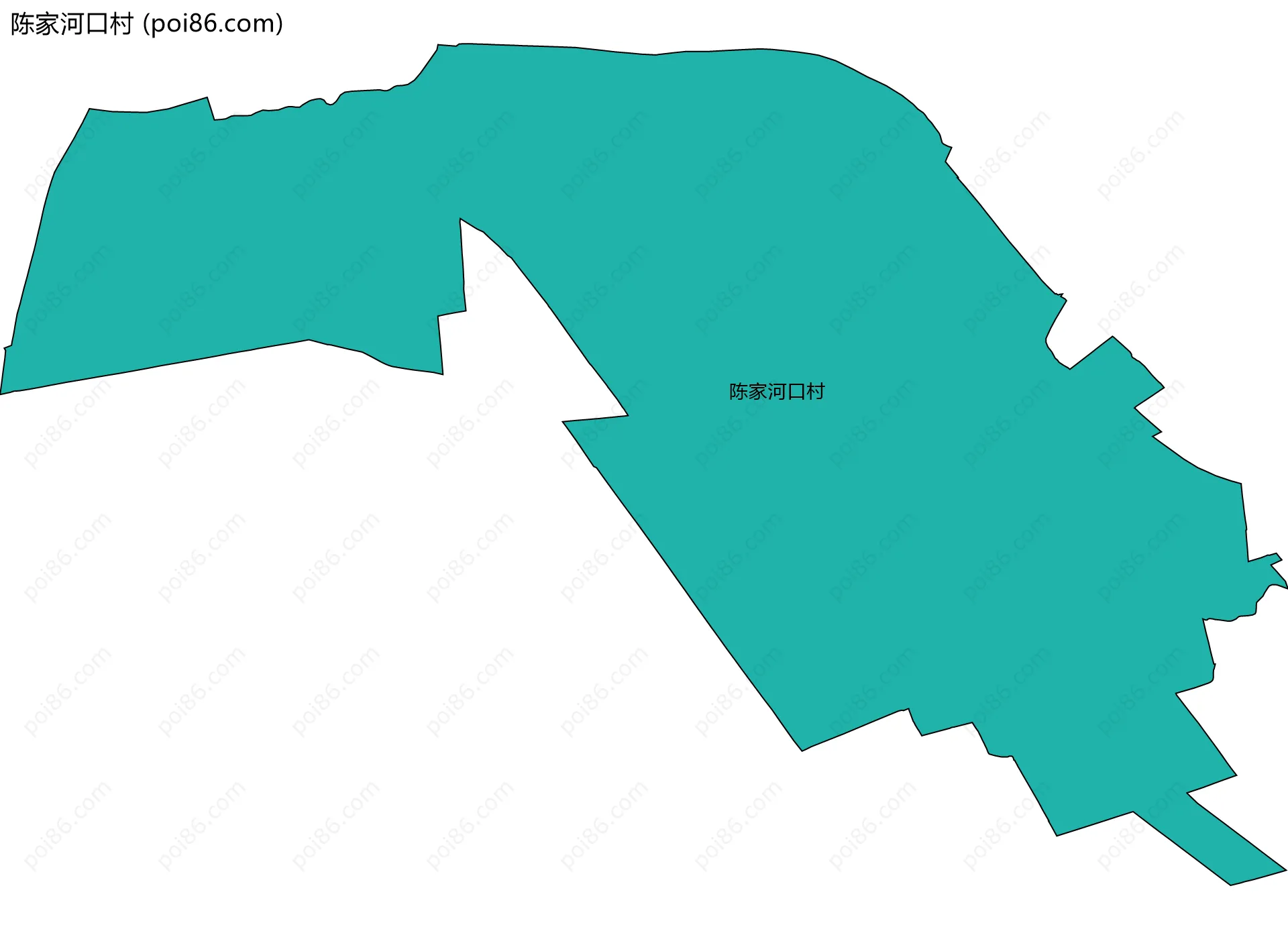 陈家河口村边界地图