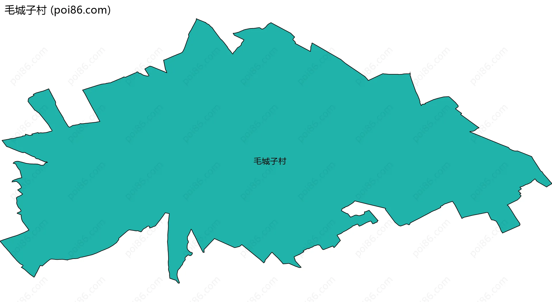 毛城子村边界地图