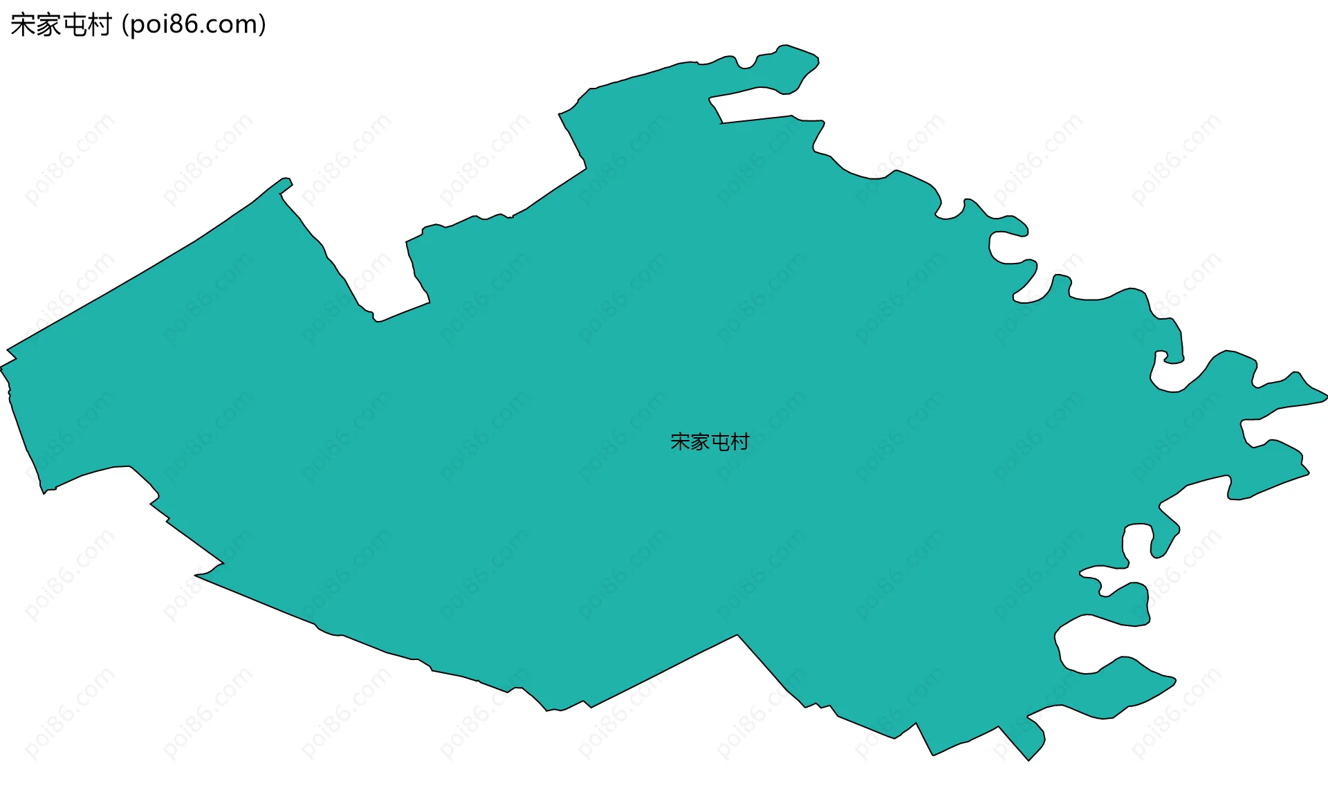 宋家屯村边界地图