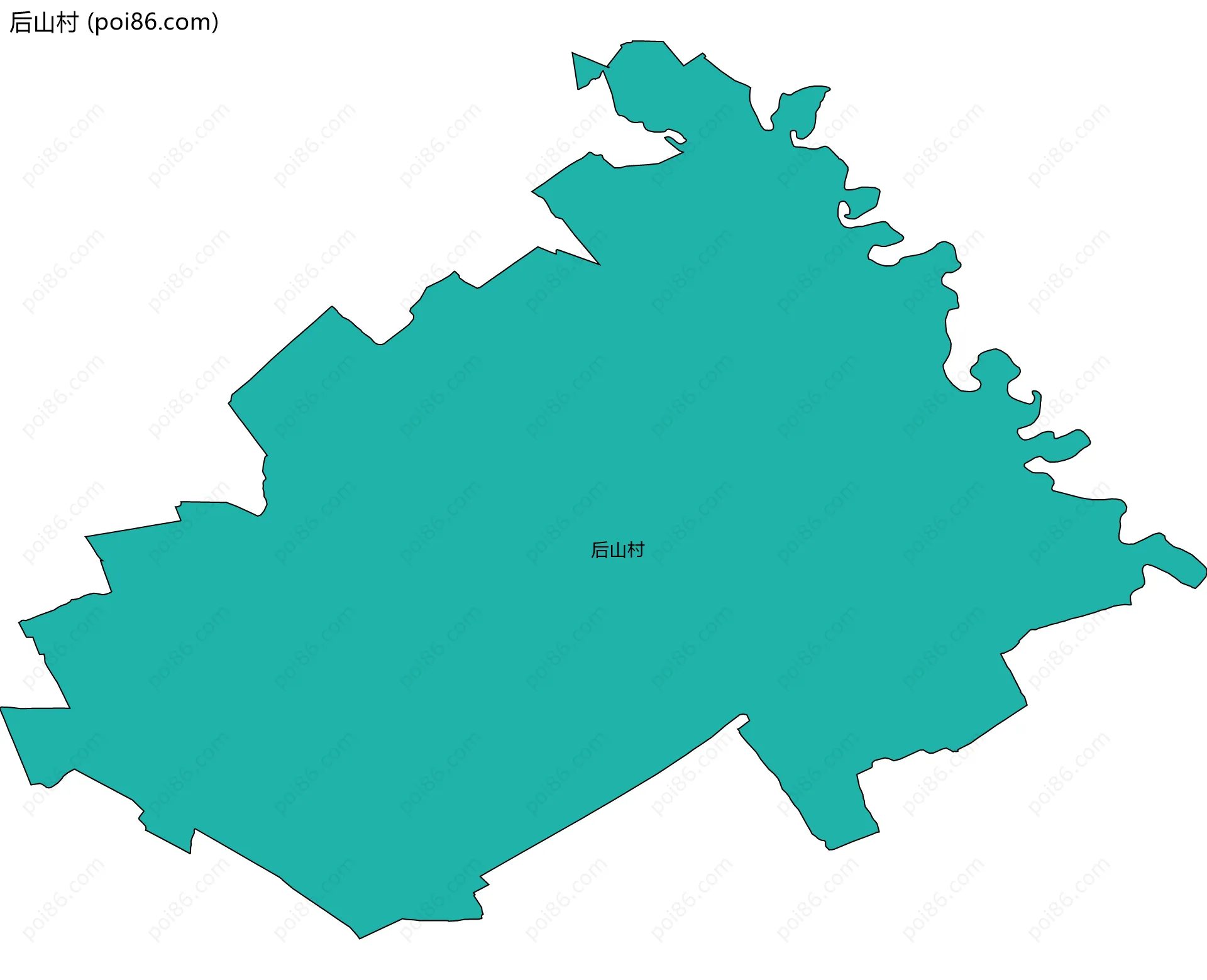 后山村边界地图