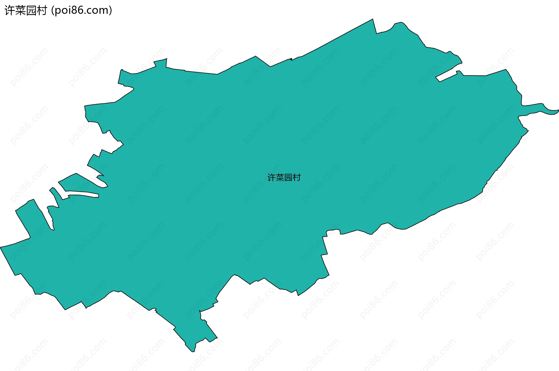许菜园村边界地图