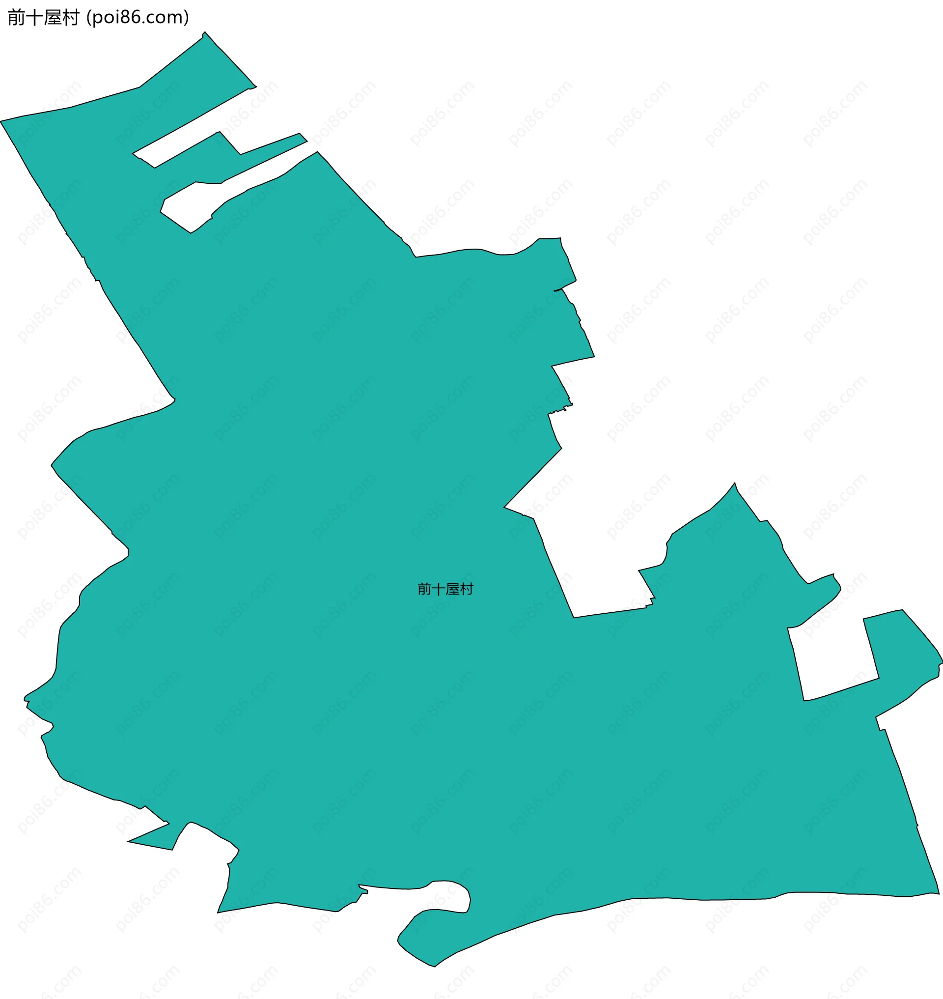 前十屋村边界地图