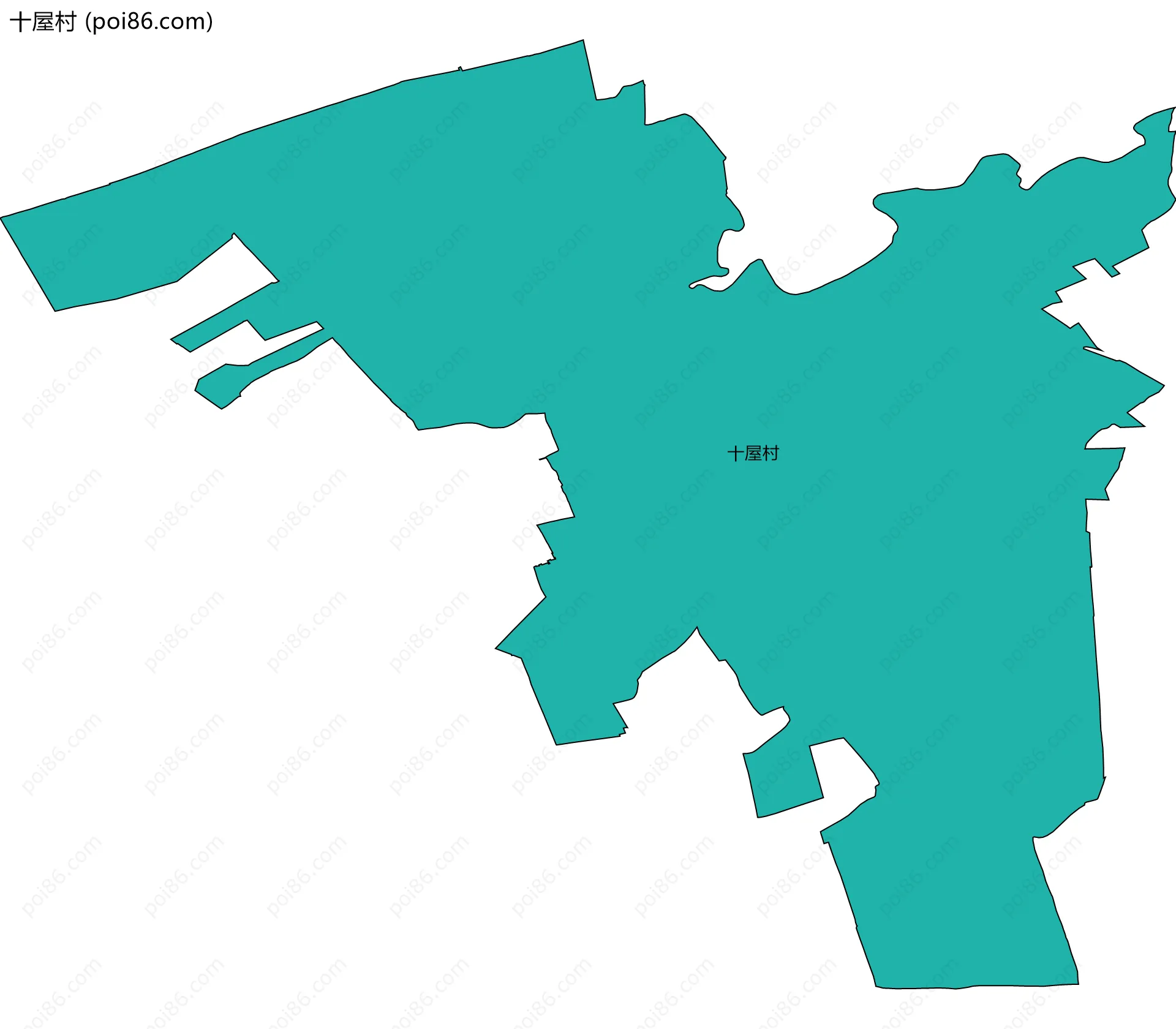 十屋村边界地图