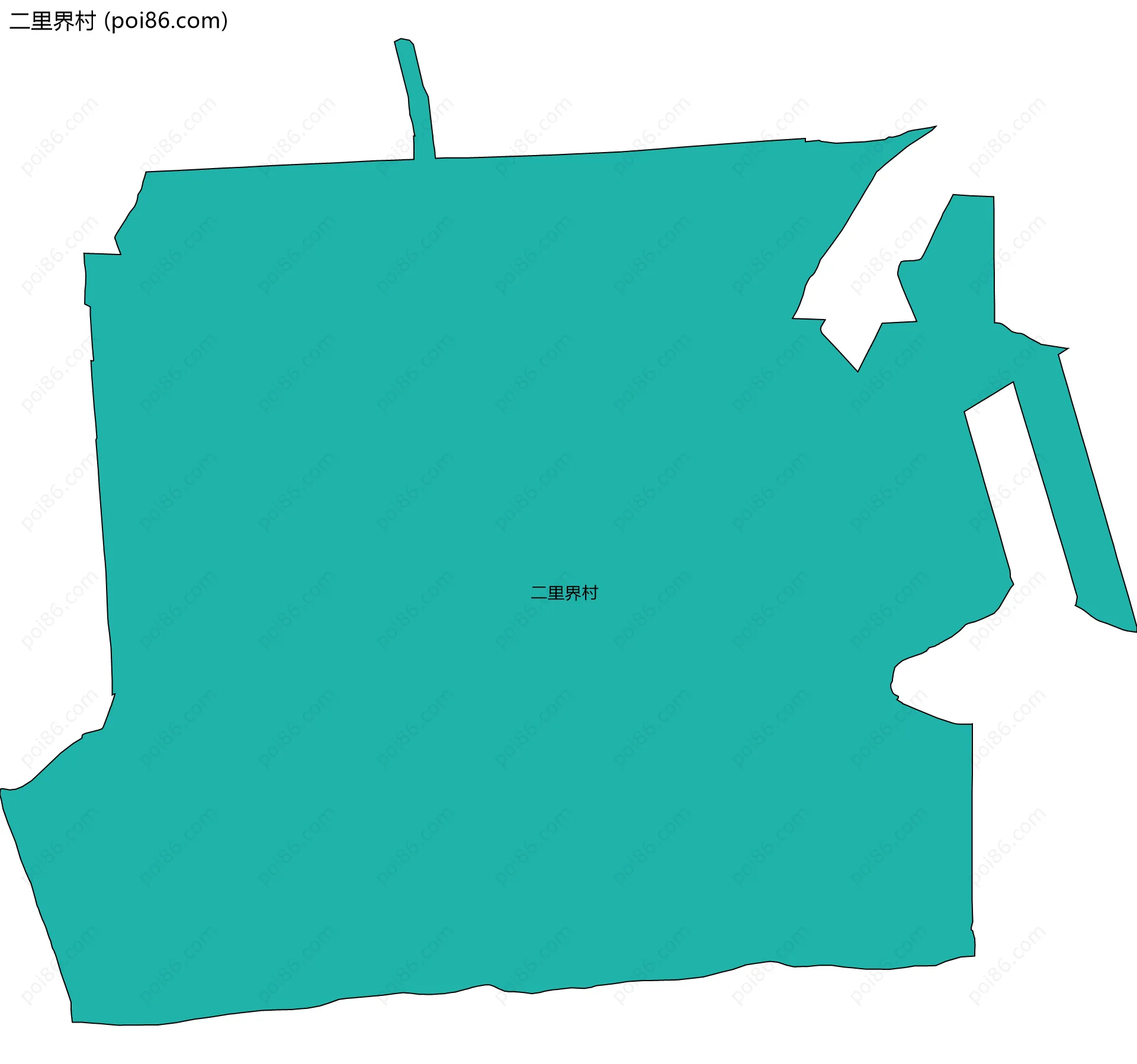 二里界村边界地图