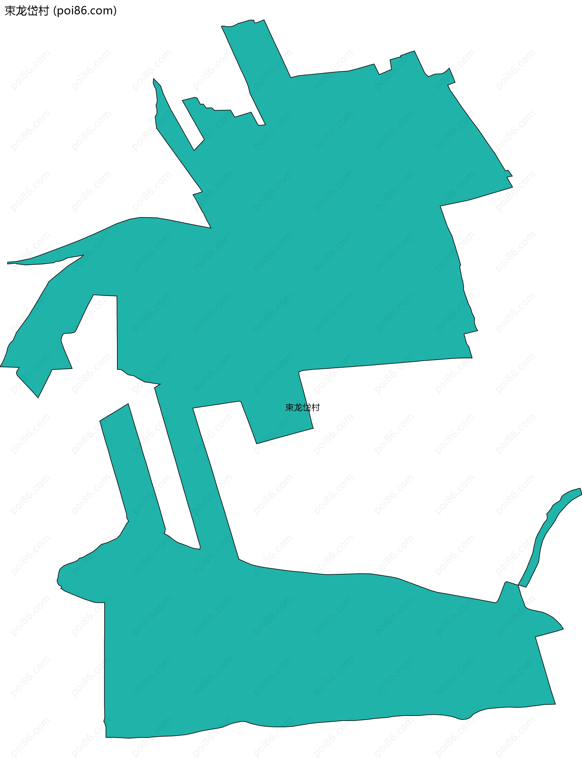 束龙岱村边界地图