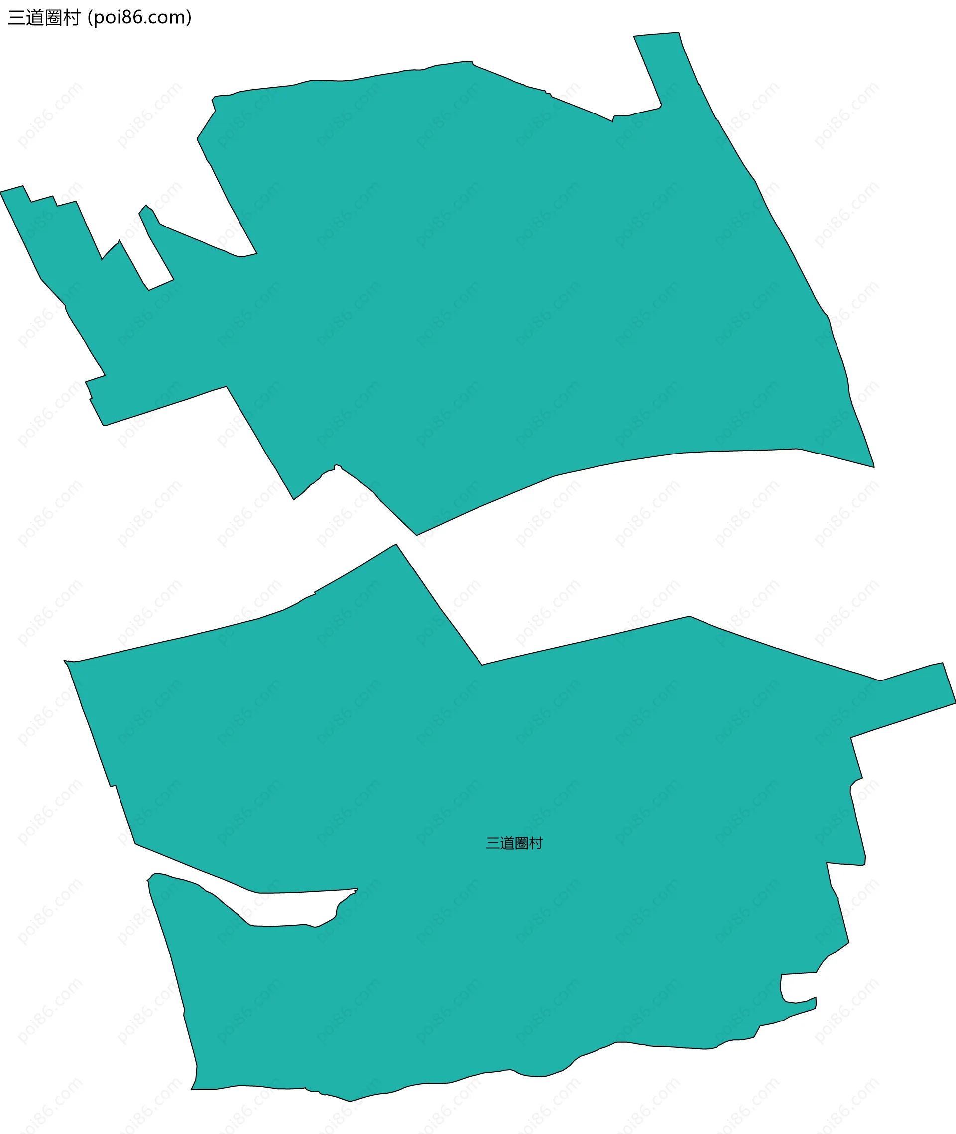 三道圈村边界地图