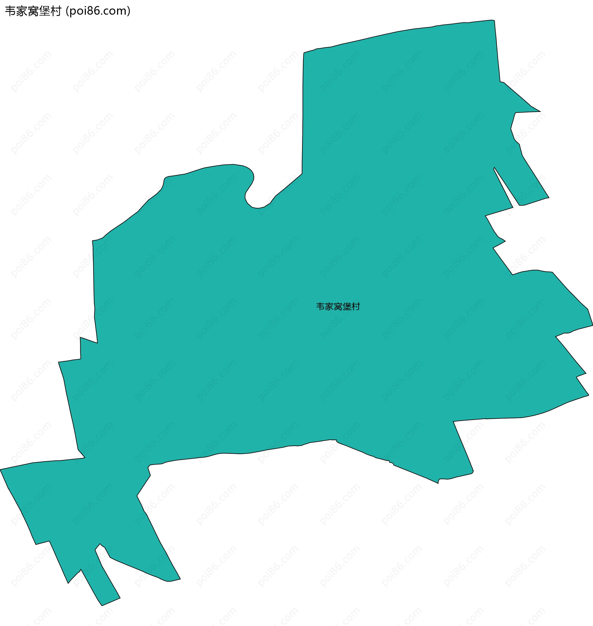 韦家窝堡村边界地图
