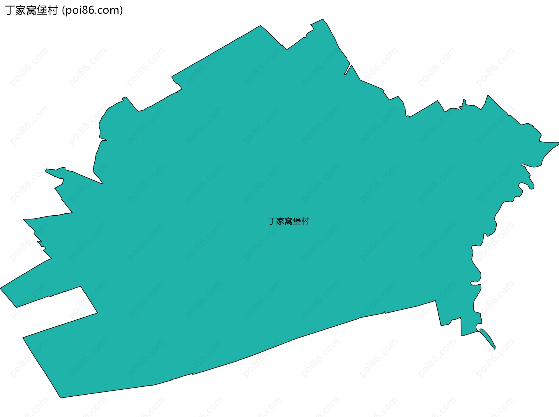 丁家窝堡村边界地图