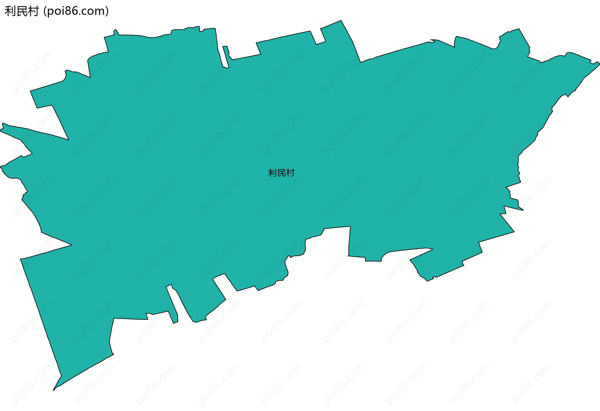 利民村边界地图