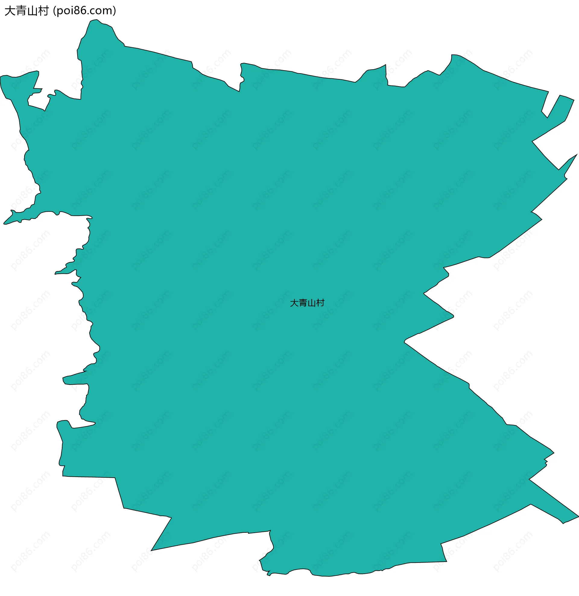 大青山村边界地图