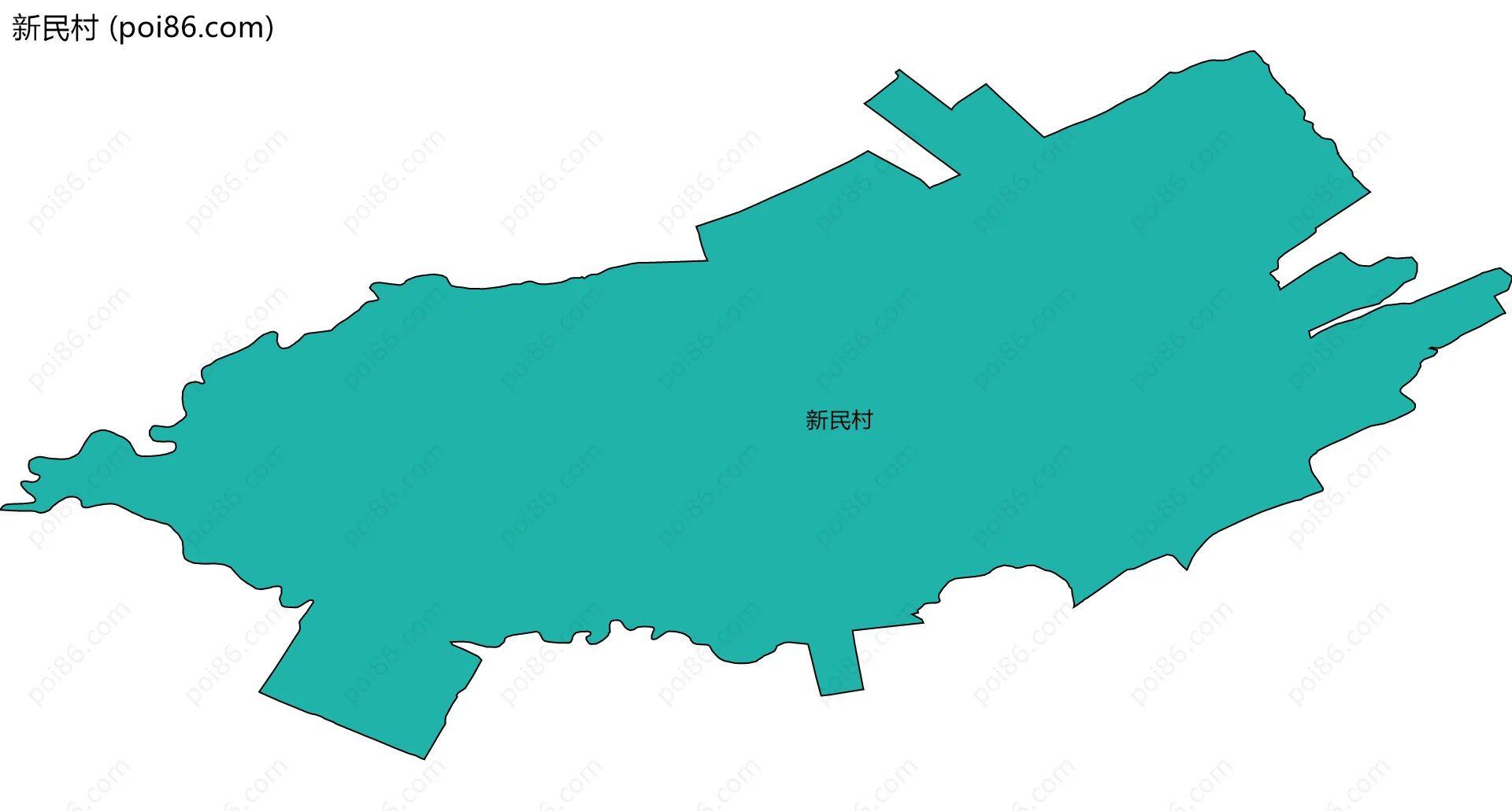 新民村边界地图
