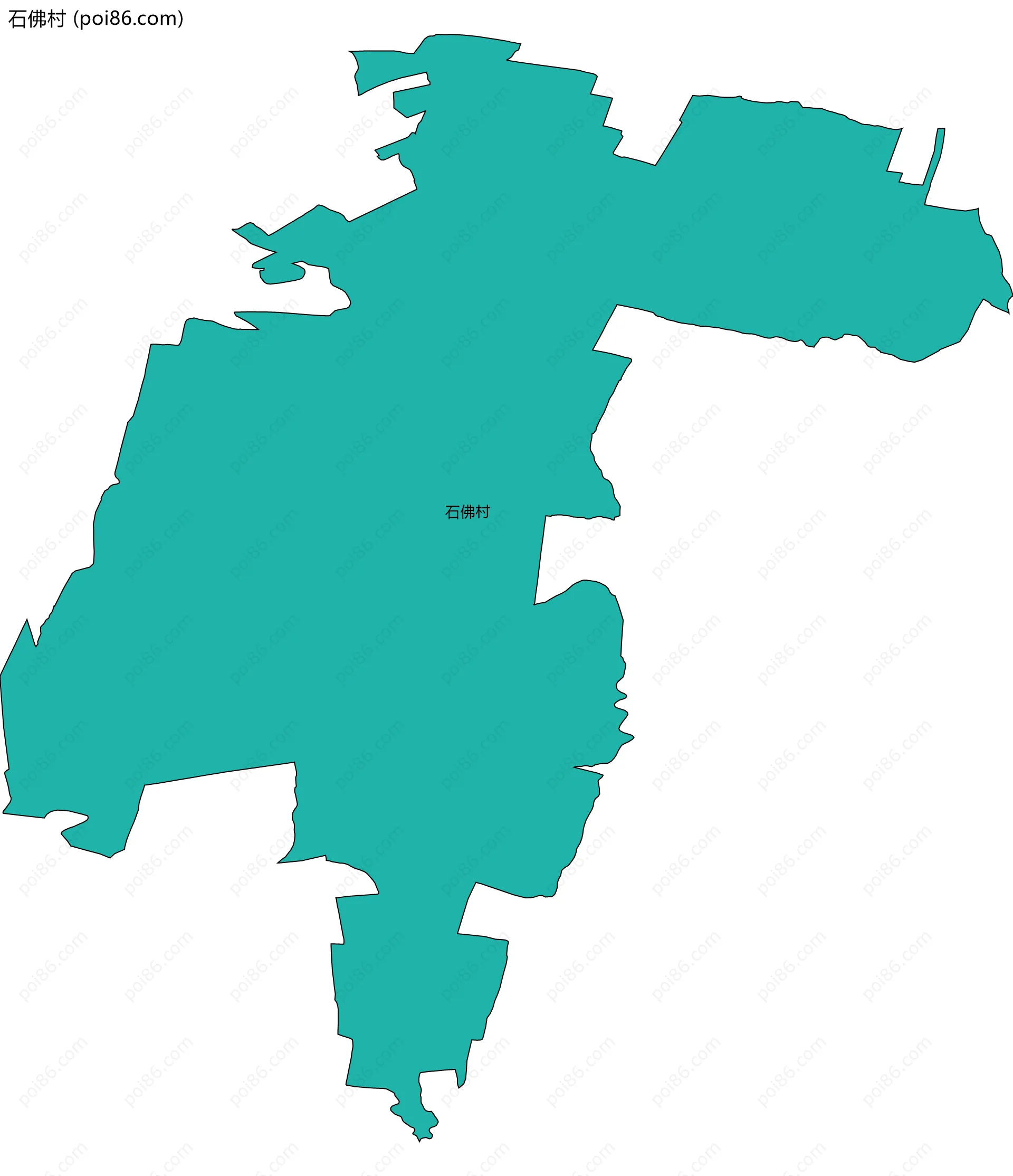 石佛村边界地图