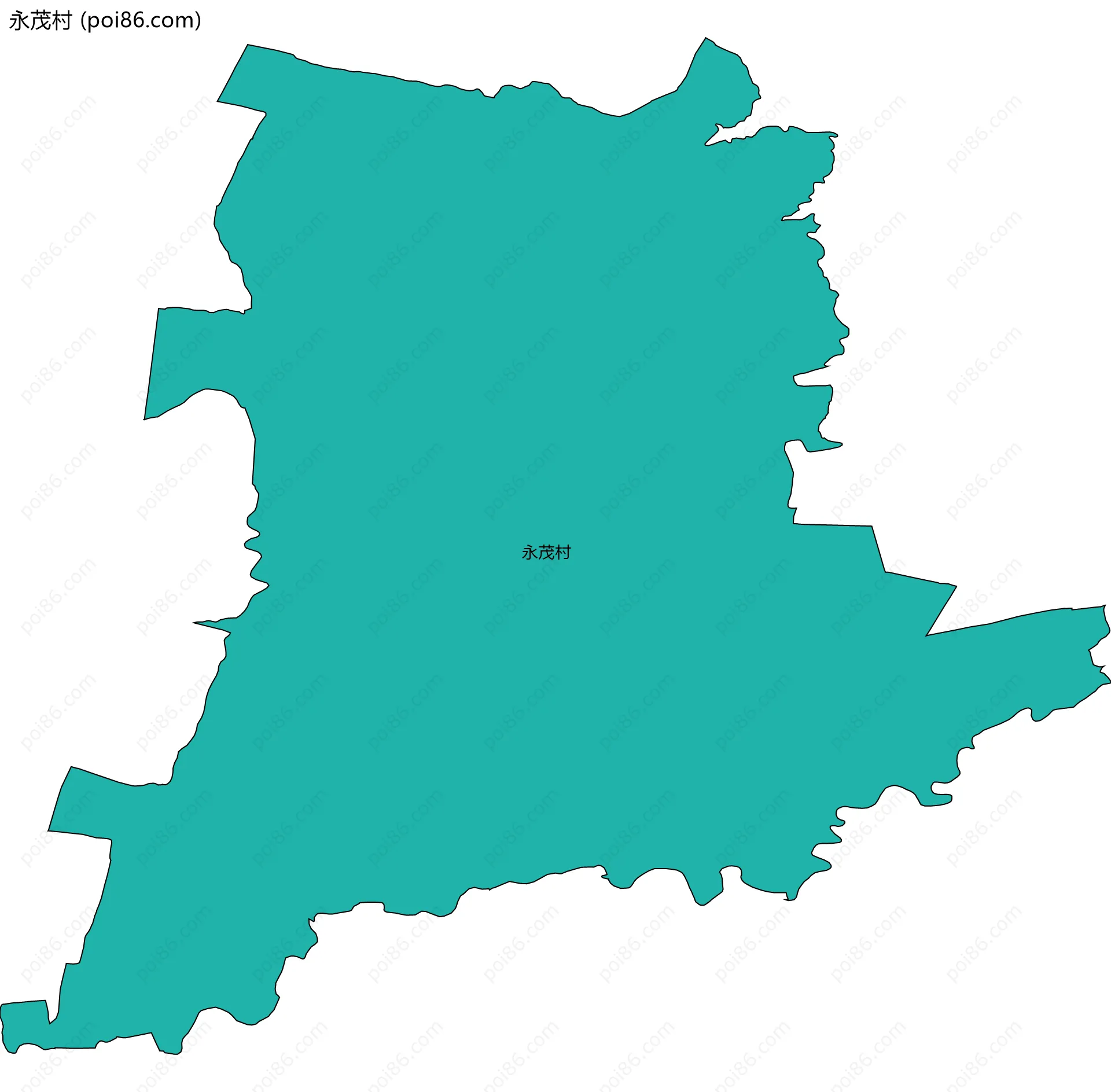 永茂村边界地图