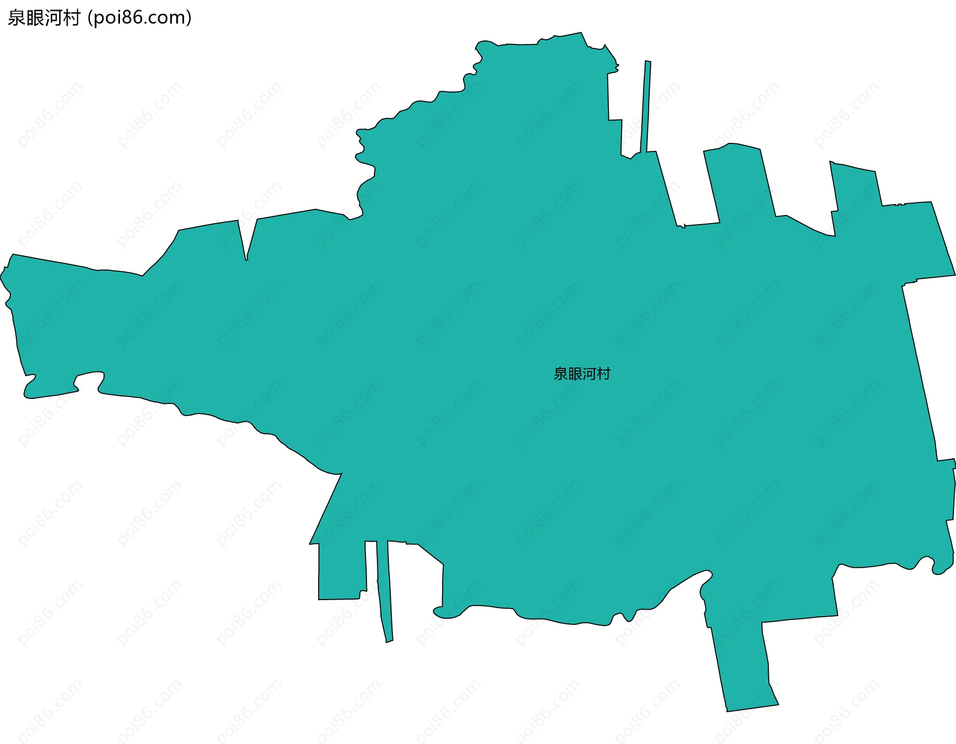 泉眼河村边界地图