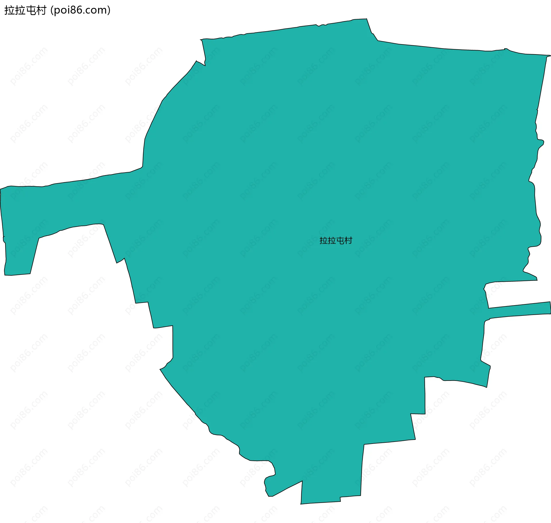 拉拉屯村边界地图