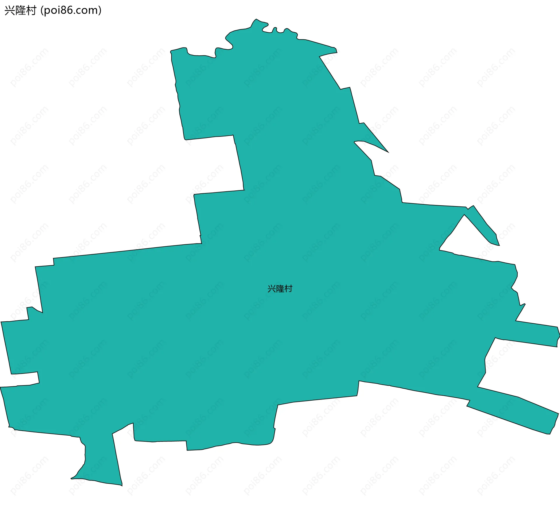 兴隆村边界地图